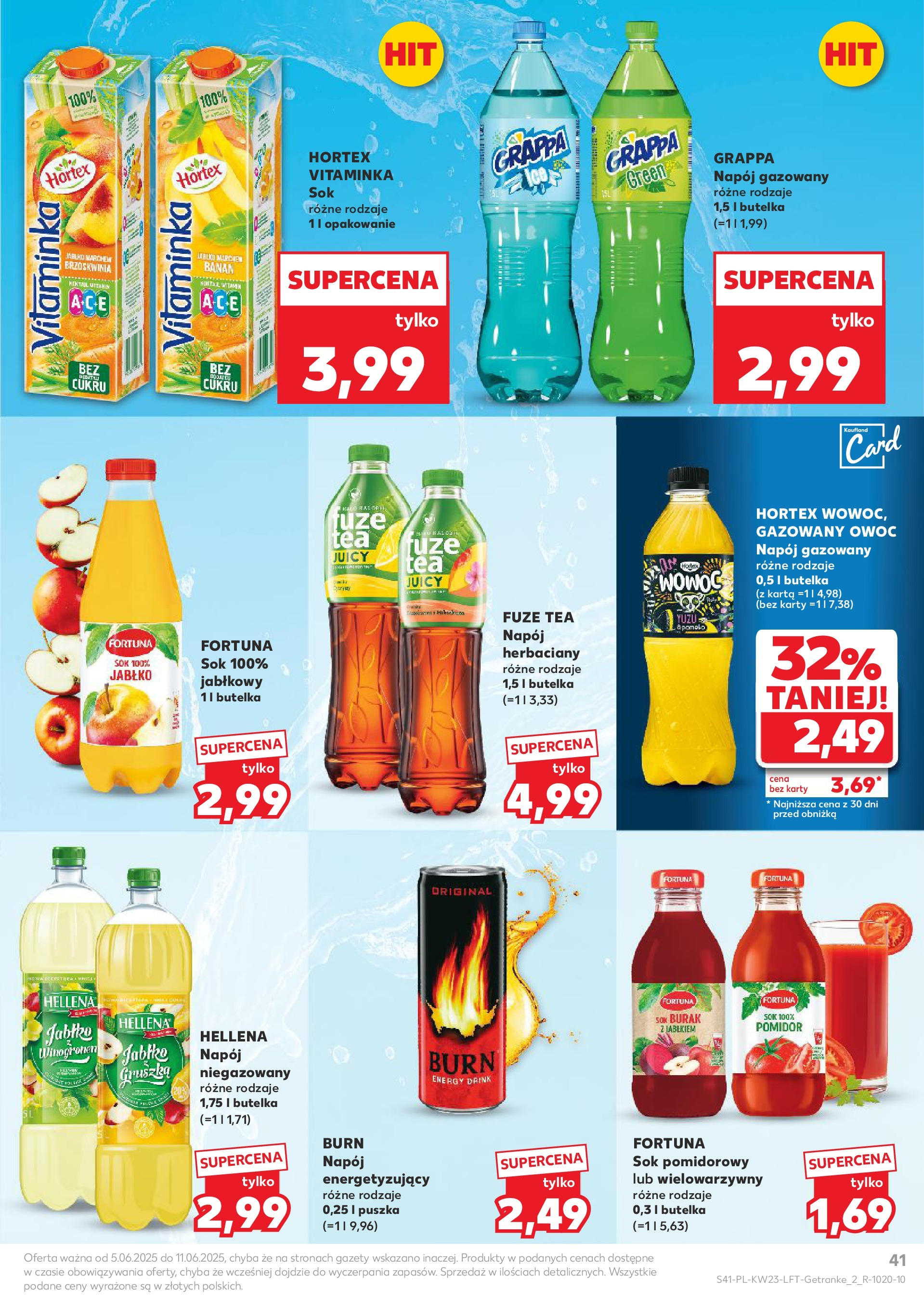 Kaufland gazetka od 05.06.2025 - od jutra PDF | Strona: 41 | Produkty: Brzoskwinia, Gruszka, Grappa, Sok