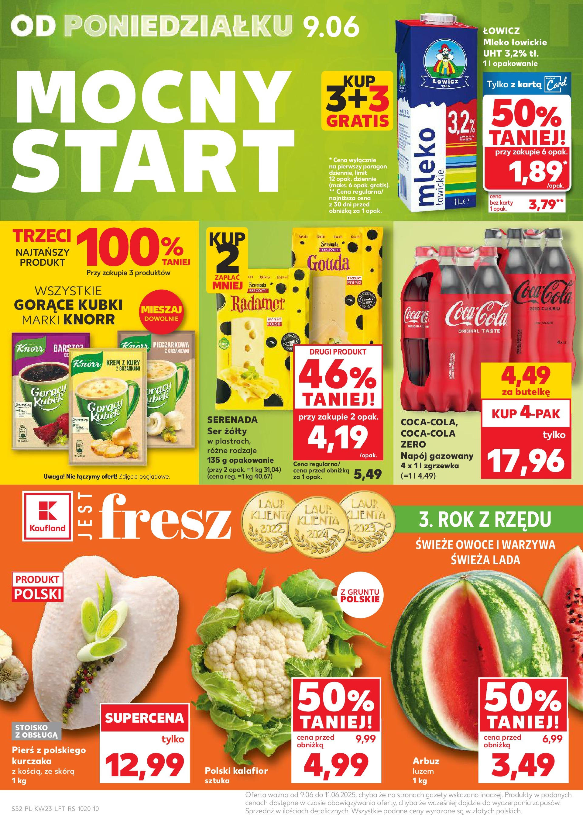 Kaufland gazetka od 05.06.2025 - od jutra PDF | Strona: 52 | Produkty: Karta, Arbuz, Mleko, Warzywa
