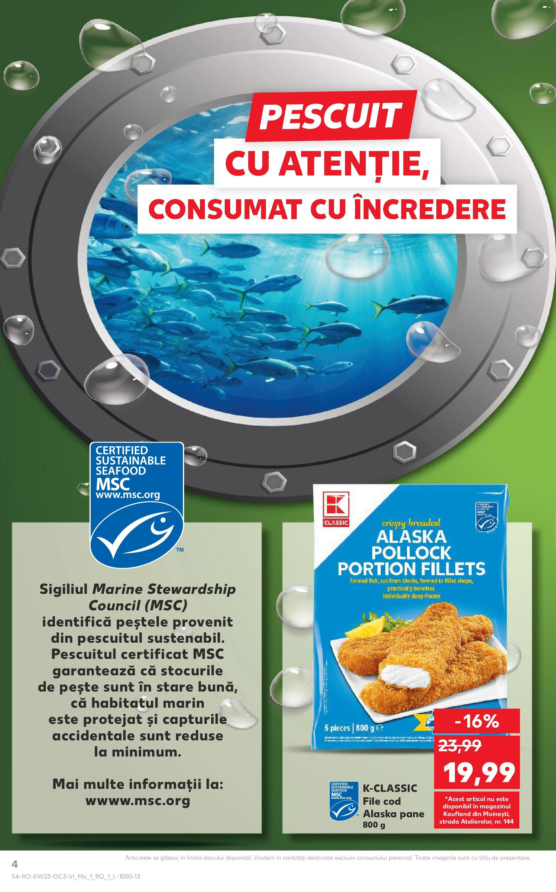 Catalog Kaufland - Sibiu 06.06.2025 - Revista si Oferta | Pagină: 4 | Produse: Pește
