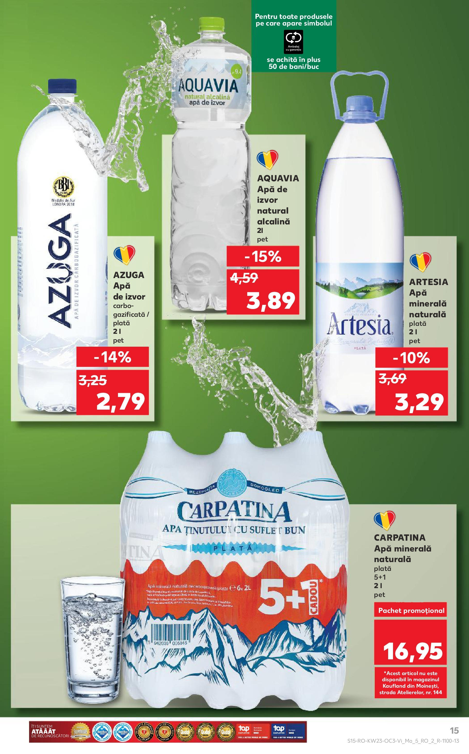 Catalog Kaufland - Sibiu 06.06.2025 - Revista si Oferta | Pagină: 15 | Produse: Yazı tahtası kalemi, Apă