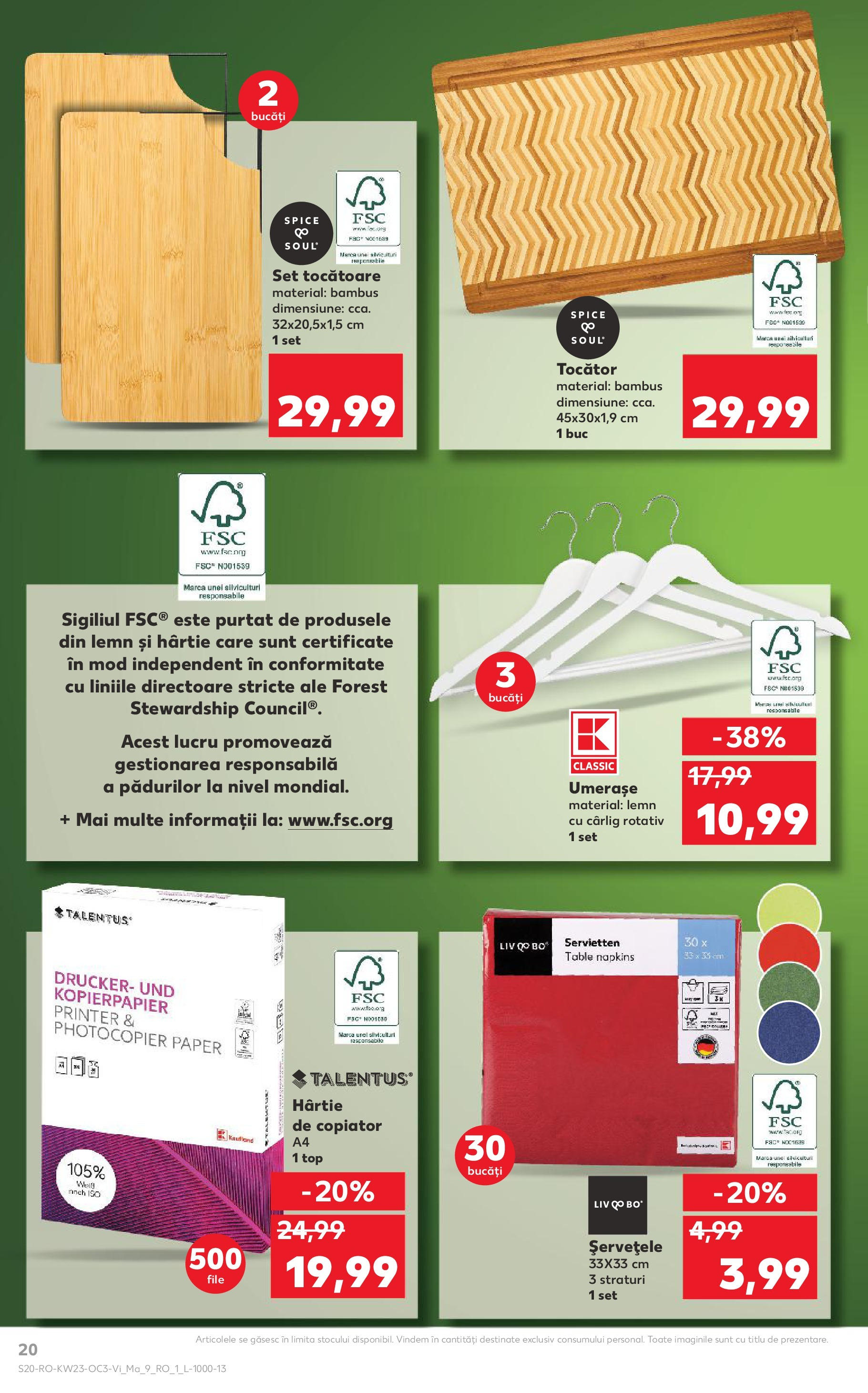 Catalog Kaufland - Sibiu 06.06.2025 - Revista si Oferta | Pagină: 20 | Produse: Top, Su sebili, Tocător