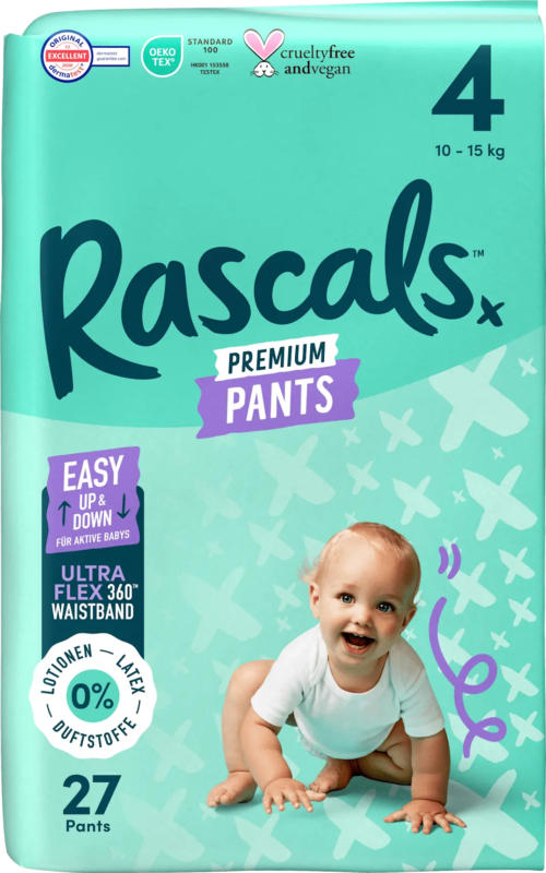 Rascals Baby Pants Premium Gr. 4 (10-15 kg)