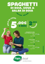Locandina menu spaghetti soia