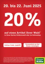 Pflanzen-Kölle Gartencenter Pflanzen-Kölle: 20% Rabatt - bis 20.06.2025