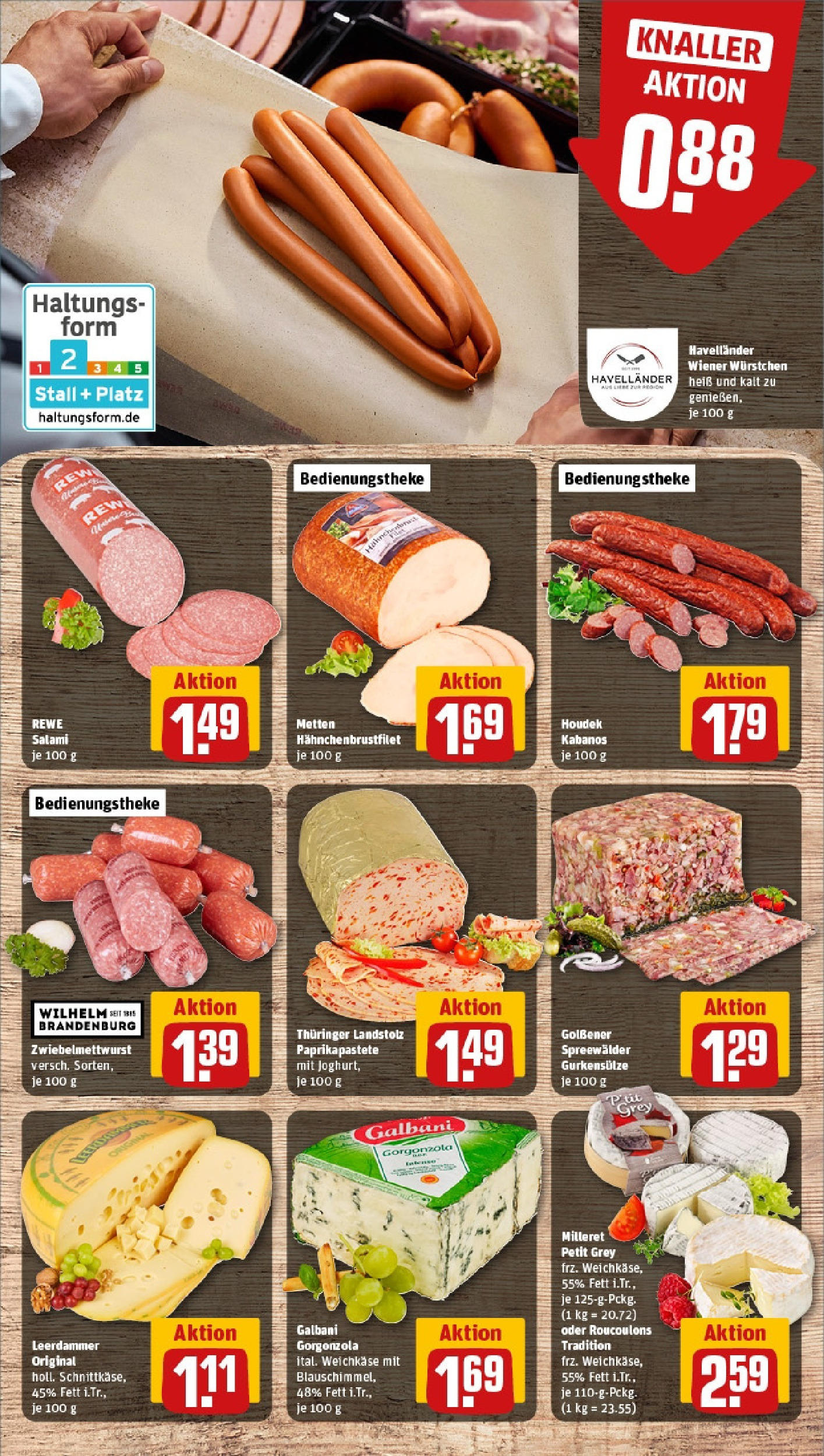 Rewe prospekt Berlin / Mitte	 (ab 08.06.2025) zum Blättern » Angebote | Seite: 9 | Produkte: Wiener wurstchen, Leerdammer, Salami