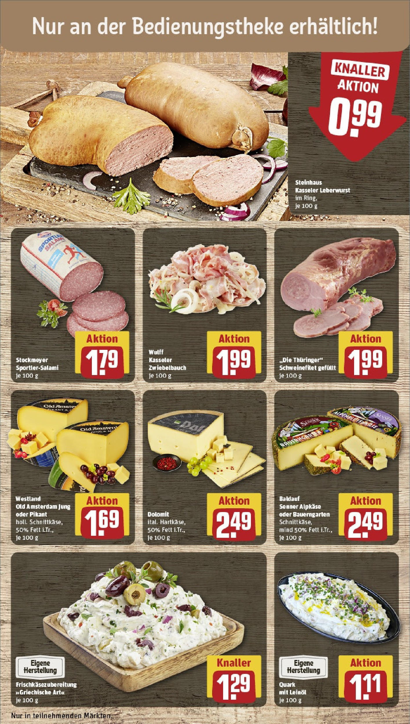 Rewe prospekt Berlin / Mitte	 (ab 08.06.2025) zum Blättern » Angebote | Seite: 11 | Produkte: Quark, Leinöl, Schweinefilet, Salami