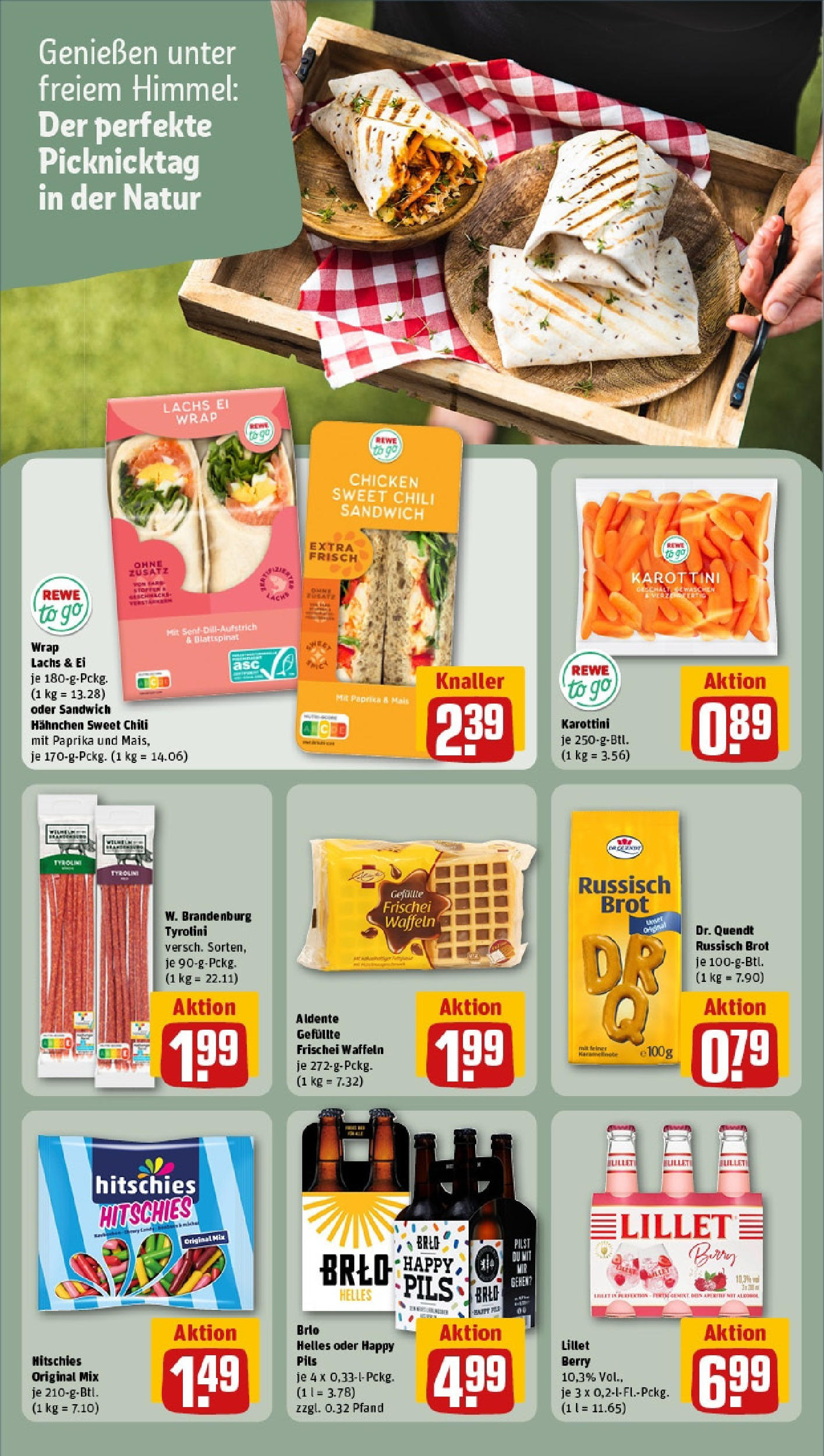Rewe prospekt Berlin / Mitte	 (ab 08.06.2025) zum Blättern » Angebote | Seite: 16 | Produkte: Hahnchen, Waffeln, Paprika, Salami