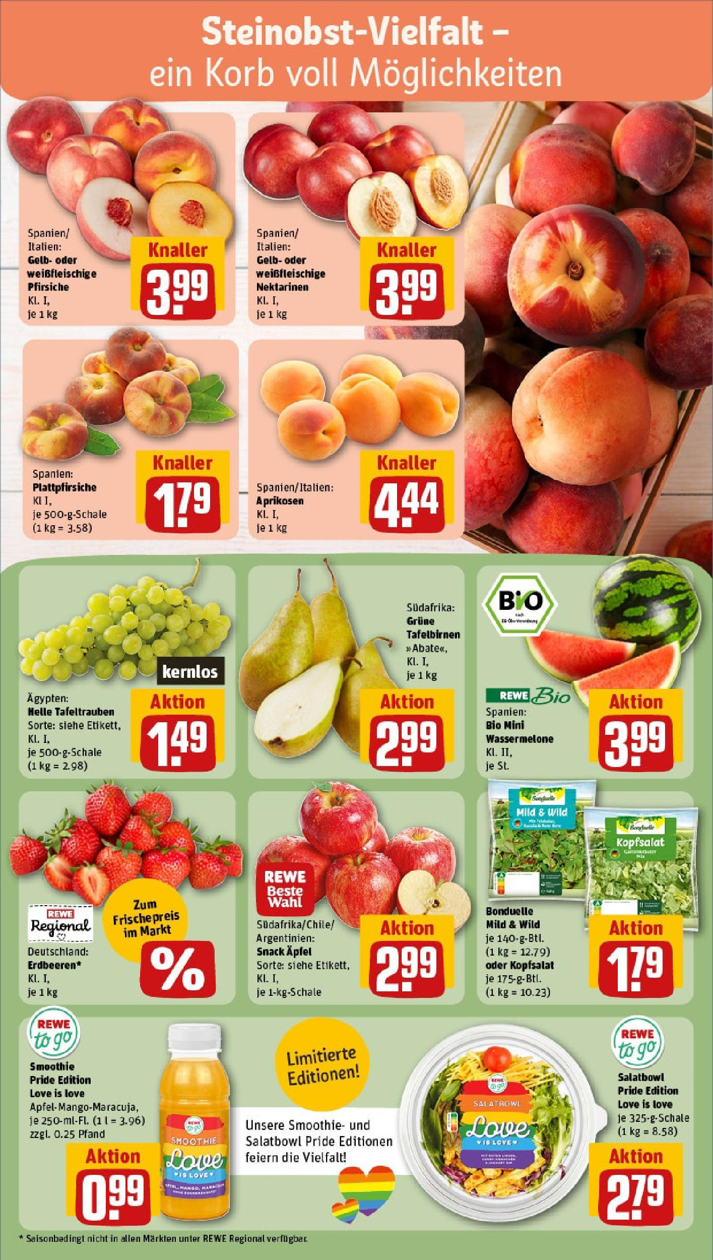 Rewe prospekt Hamburg/Rahlstedt	 (ab 08.06.2025) zum Blättern » Angebote | Seite: 6 | Produkte: Korb, Äpfel, Apple, Wassermelone