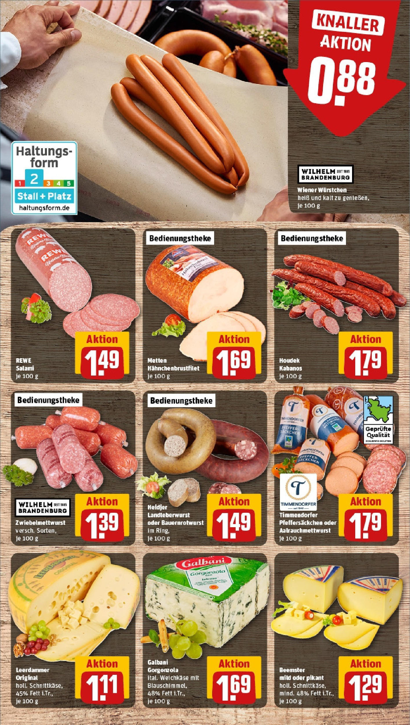 Rewe prospekt Bremen	 (ab 08.06.2025) zum Blättern » Angebote | Seite: 9 | Produkte: Wiener wurstchen, Leerdammer, Salami