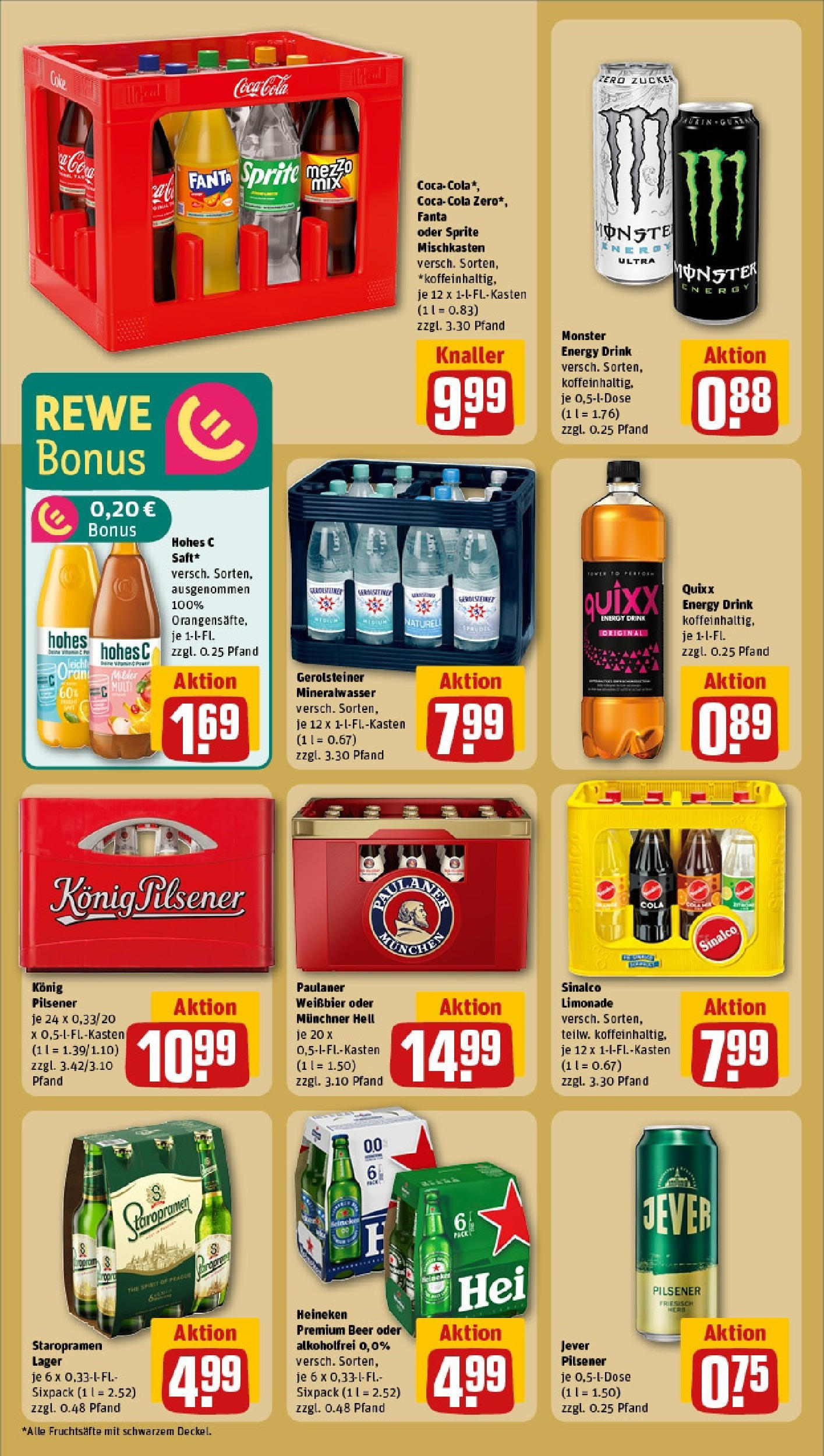 Rewe prospekt Hamburg/Rahlstedt	 (ab 08.06.2025) zum Blättern » Angebote | Seite: 16 | Produkte: Energy, Zucker, Hohes c, Gerolsteiner