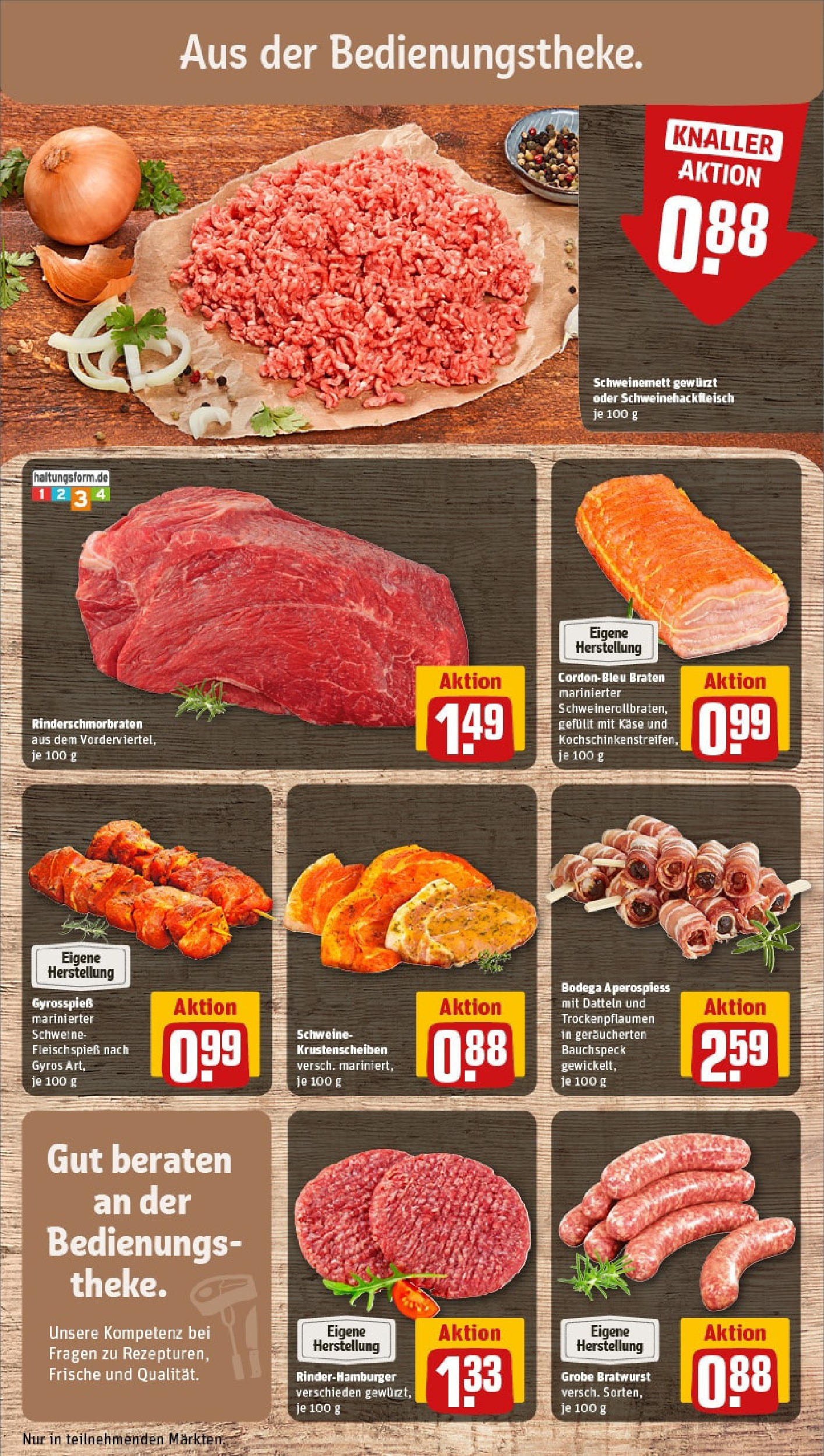 Rewe prospekt Hamburg/Rahlstedt	 (ab 08.06.2025) zum Blättern » Angebote | Seite: 10 | Produkte: Käse, Bratwurst, Gyros