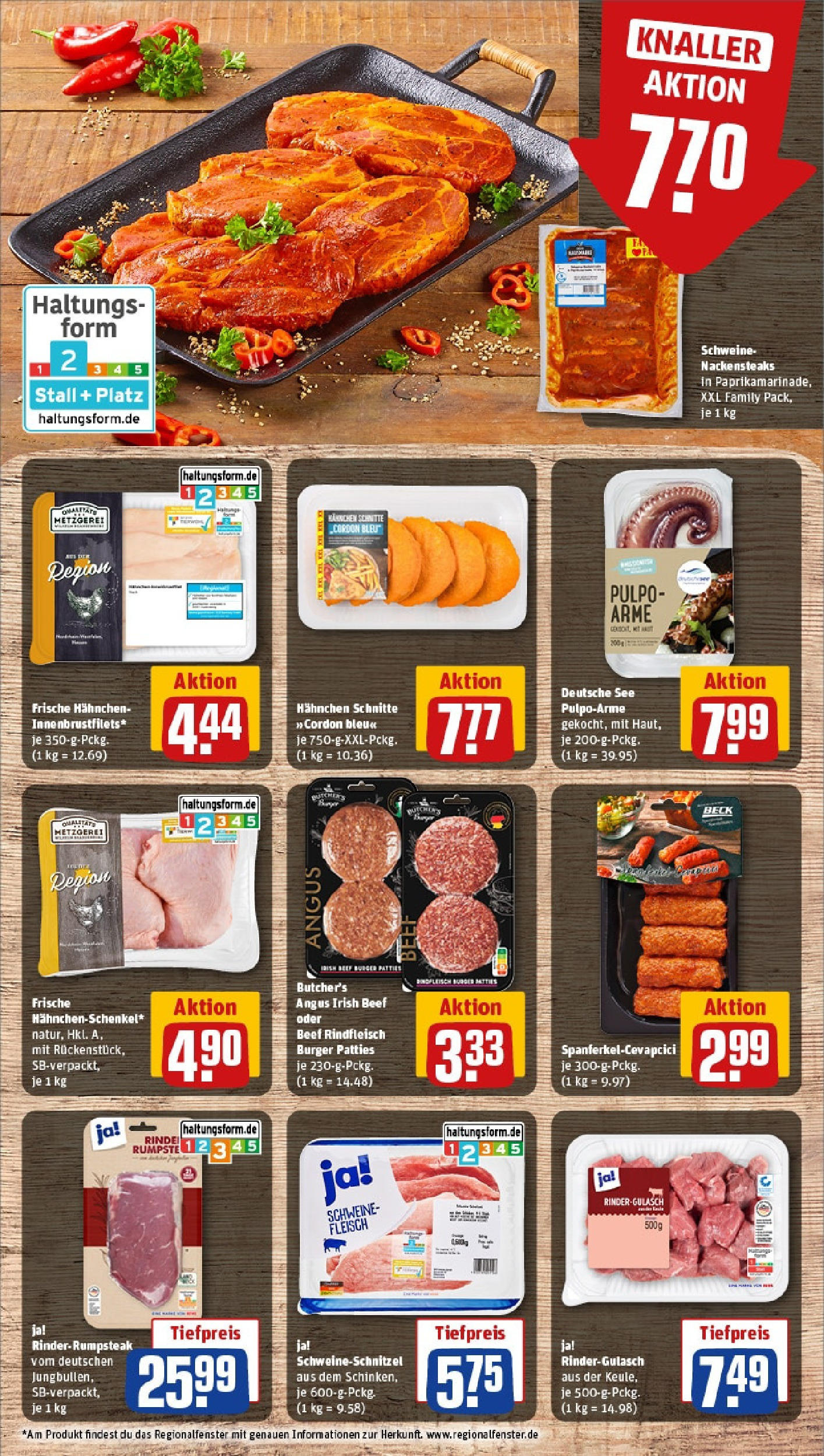 REWE Prospekt ab 08.06.2025 zum Blättern » Angebote | Seite: 8 | Produkte: Rumpsteak, Hahnchen, Rindfleisch, Fleisch