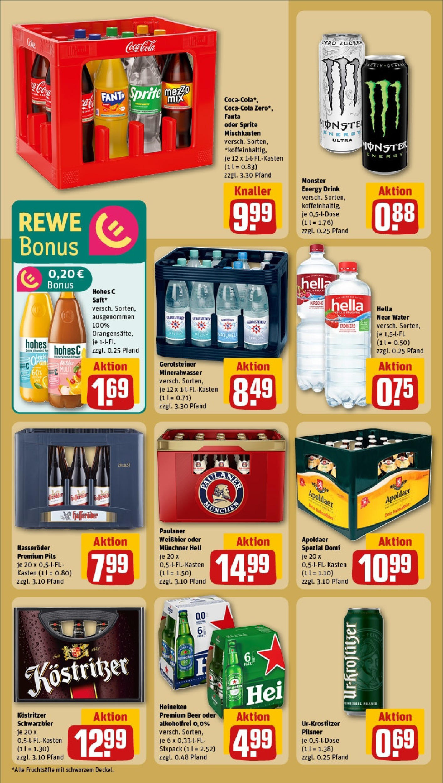 REWE Prospekt ab 08.06.2025 zum Blättern » Angebote | Seite: 20 | Produkte: Sprite, Weißbier, Mineralwasser, Hella