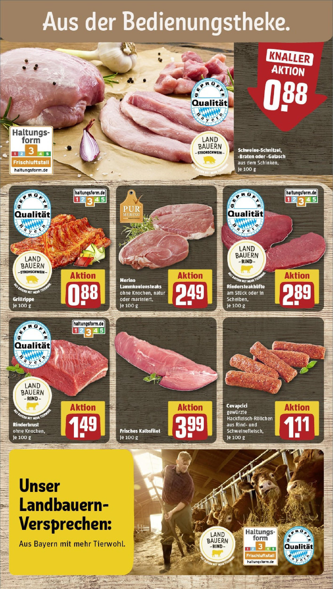REWE Prospekt ab 08.06.2025 zum Blättern » Angebote | Seite: 10 | Produkte: Cevapcici, Schinken, Schweinefleisch, Steak