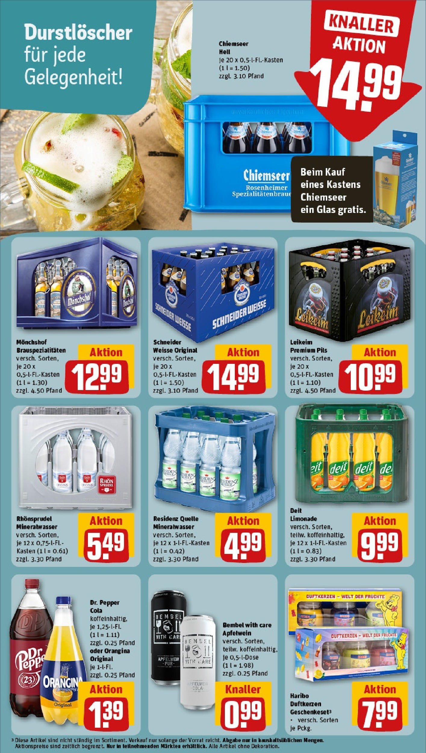 REWE Prospekt ab 08.06.2025 zum Blättern » Angebote | Seite: 21 | Produkte: Pils, Mineralwasser, Apple, Rhonsprudel