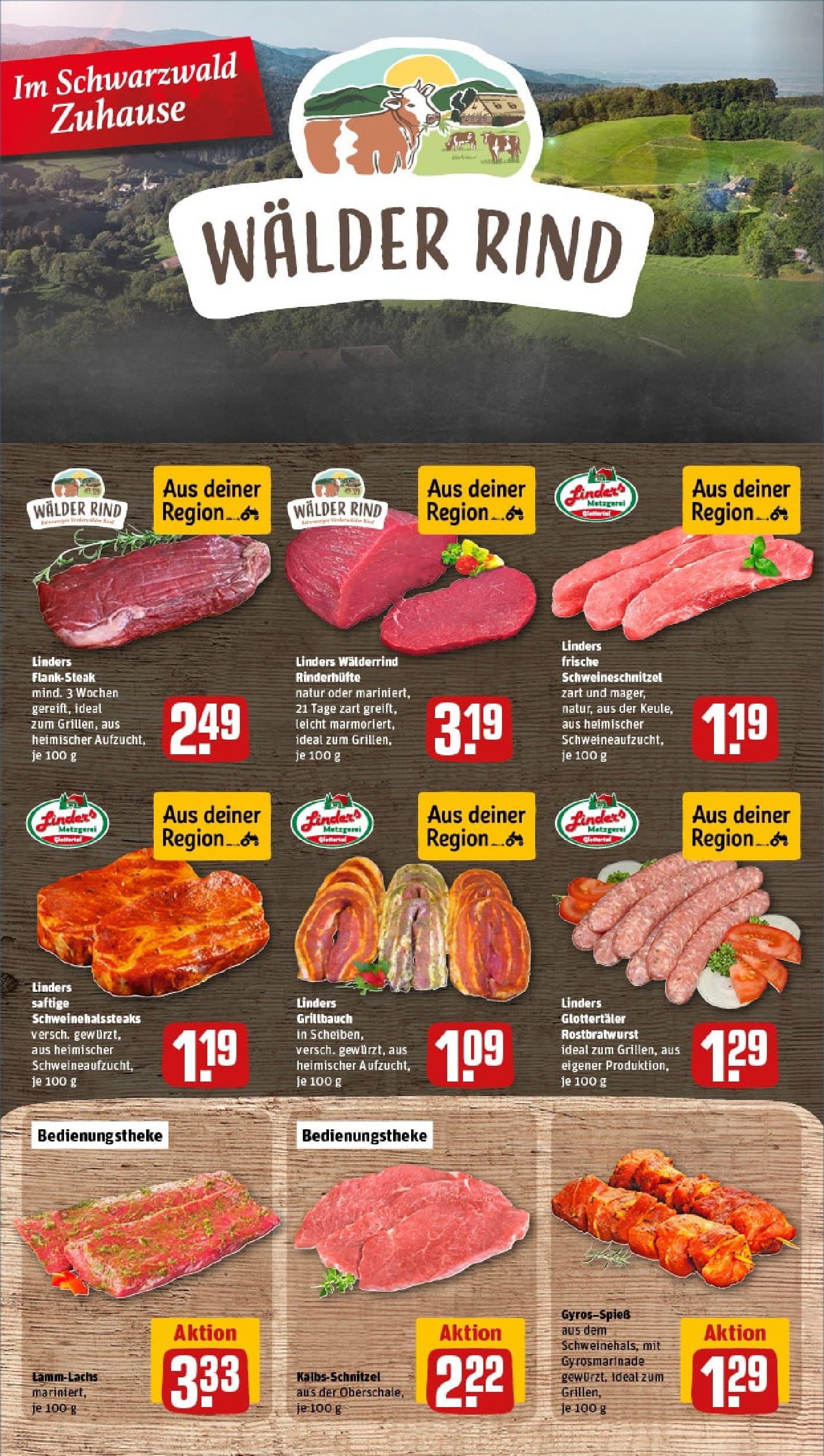 REWE Prospekt ab 08.06.2025 zum Blättern » Angebote | Seite: 8 | Produkte: Gyros, Steak