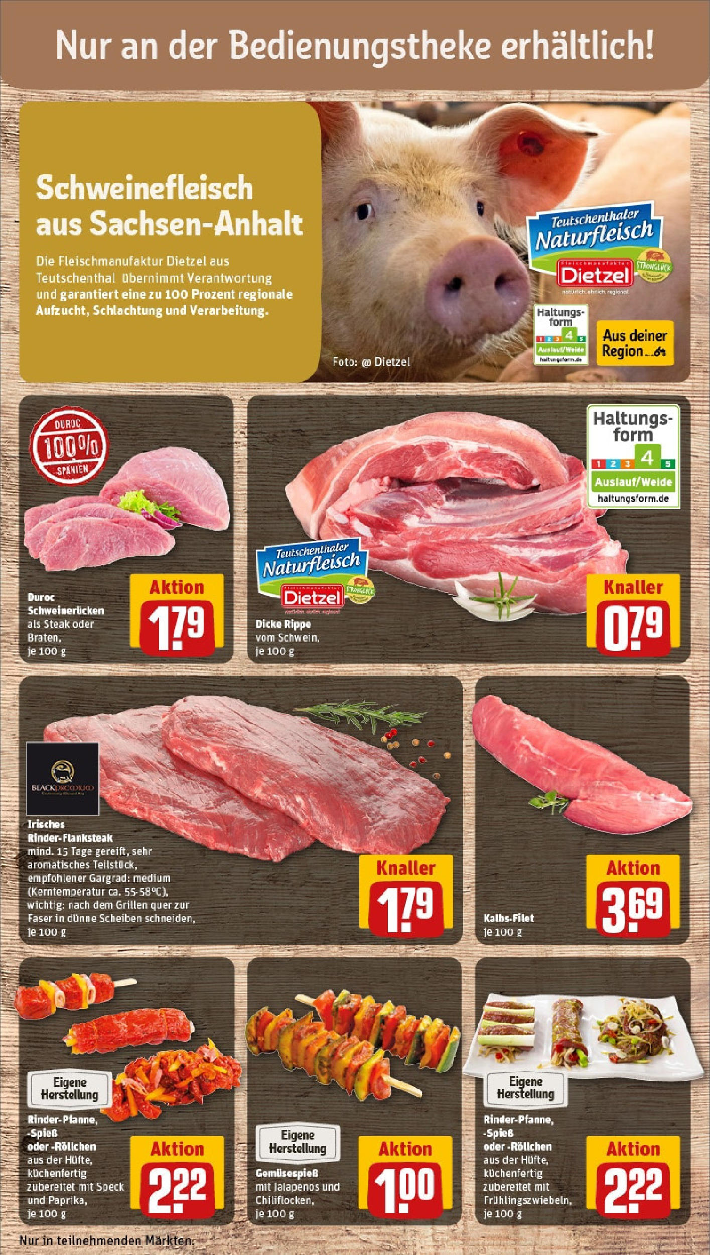 REWE Prospekt ab 08.06.2025 zum Blättern » Angebote | Seite: 10 | Produkte: Schweinerucken, Schweinefleisch, Steak