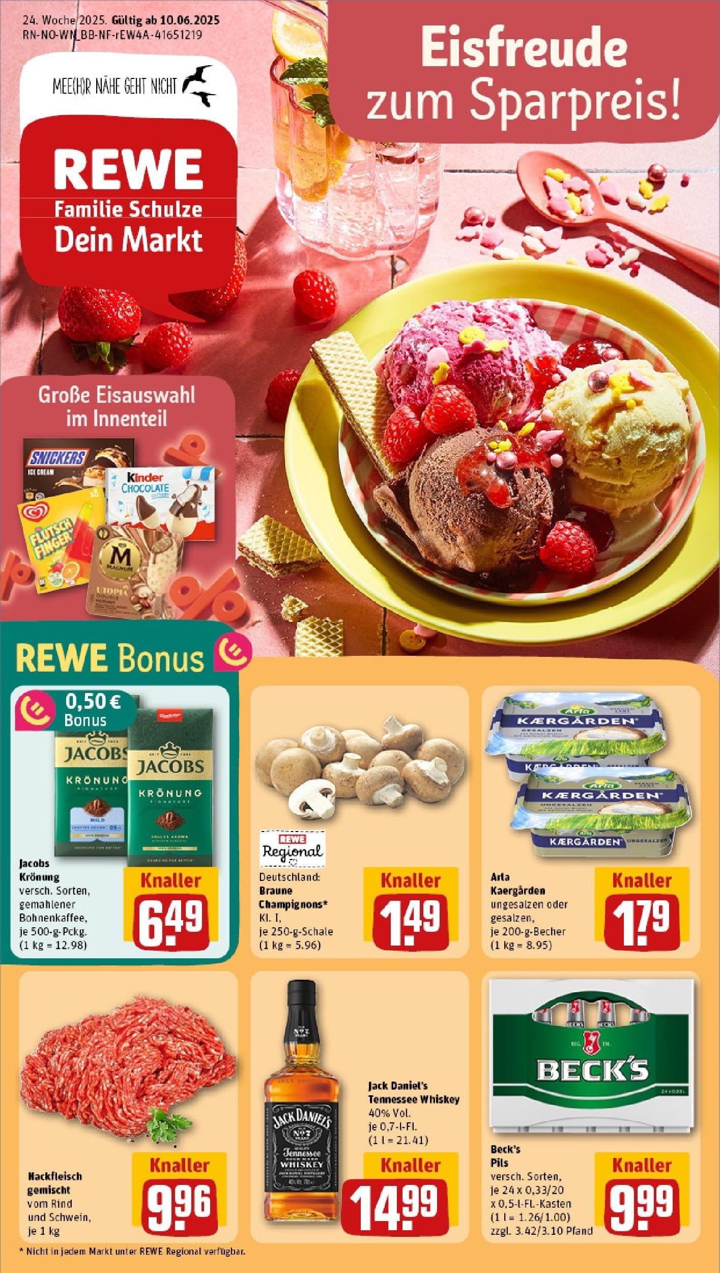 REWE Prospekt ab 08.06.2025 nächste Woche - Prospekt Wilhelmshaven Vorschau von dem Prospekt des Geschäftes Rewe, gültig ab dem 08.06.2025