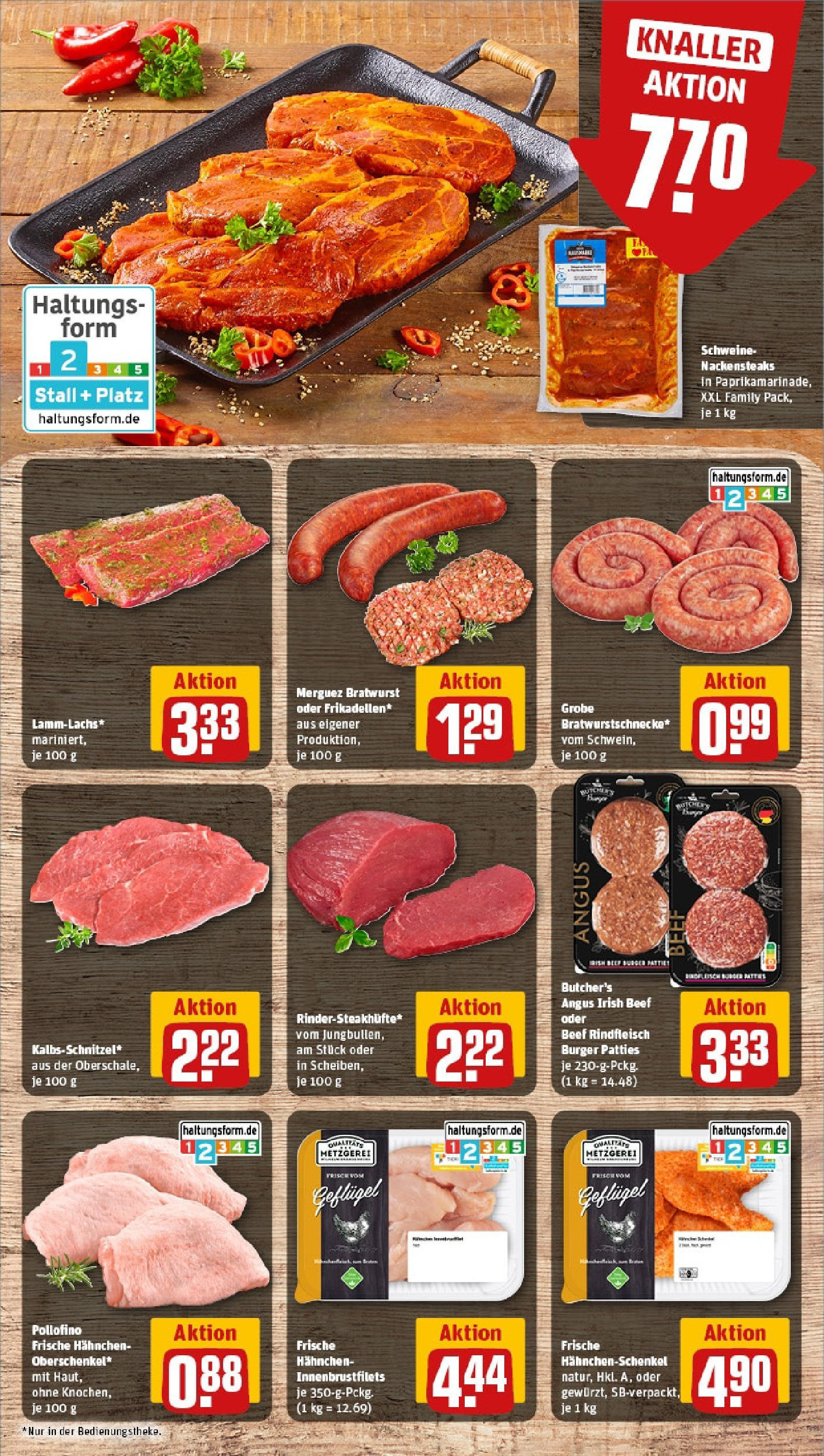 Rewe prospekt Saarlouis/Lisdorf	 (ab 08.06.2025) zum Blättern » Angebote | Seite: 8 | Produkte: Hahnchen, Hahnchenschenkel, Bratwurst, Rindfleisch
