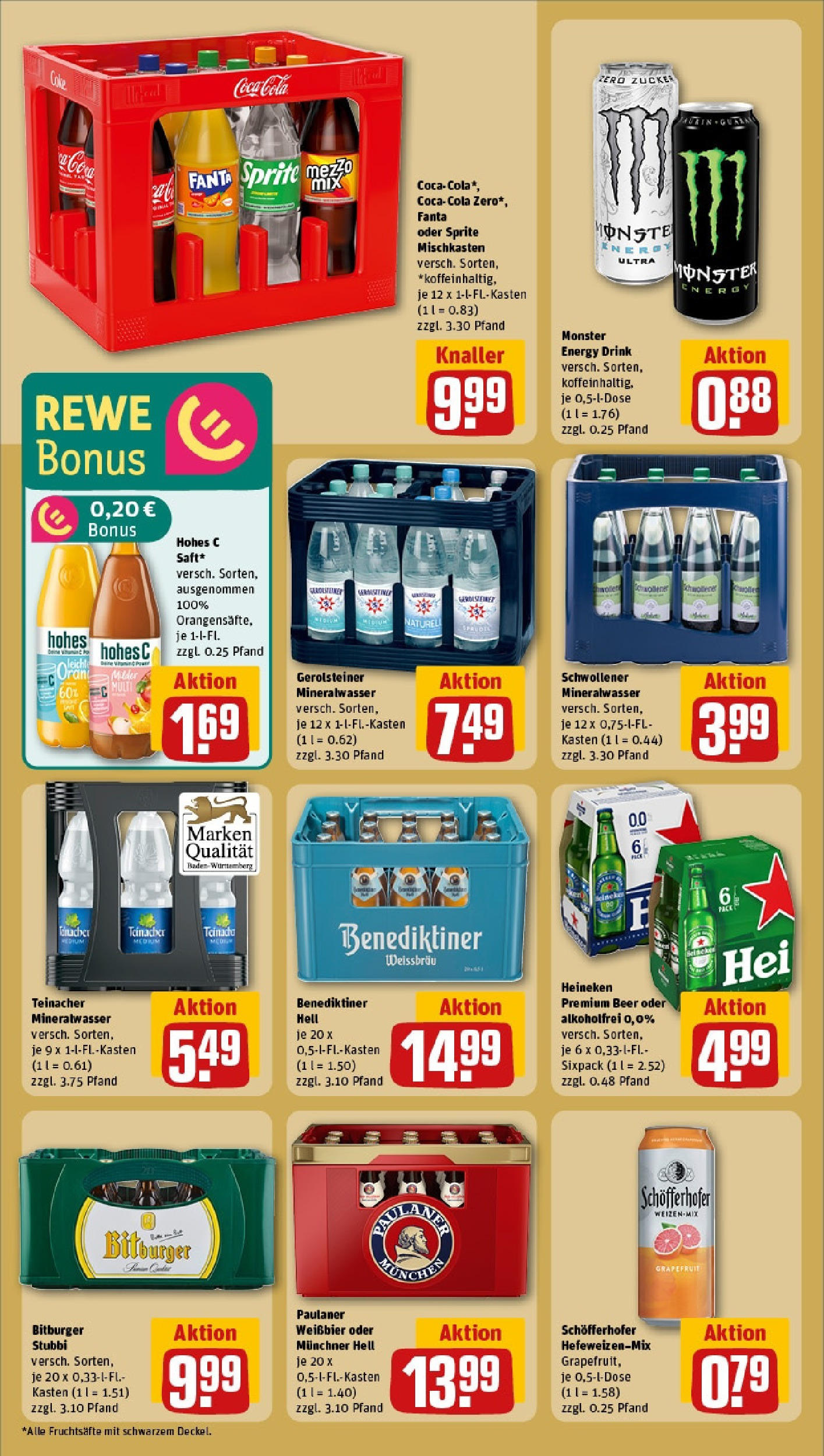 Rewe prospekt Saarlouis/Lisdorf	 (ab 08.06.2025) zum Blättern » Angebote | Seite: 14 | Produkte: Energy, Weißbier, Mineralwasser, Grapefruit