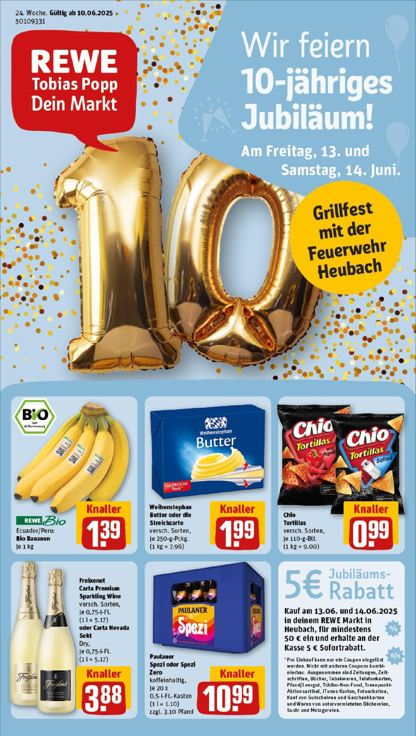 REWE Prospekt ab 08.06.2025 nächste Woche - Prospekt Heubach Vorschau von dem Prospekt des Geschäftes Rewe, gültig ab dem 08.06.2025