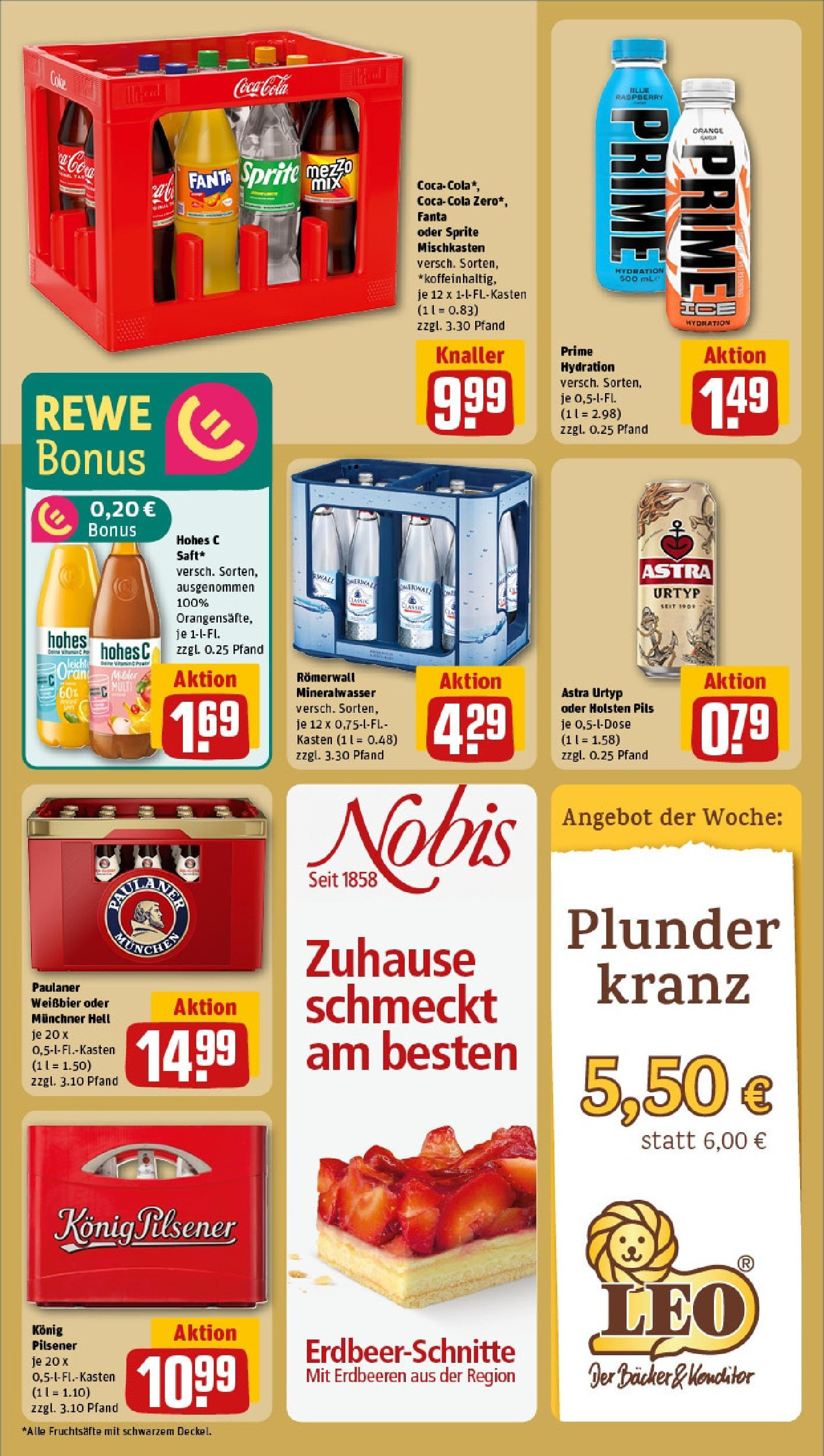 REWE Prospekt ab 08.06.2025 zum Blättern » Angebote | Seite: 14 | Produkte: Fanta, Sprite, Hohes c, Erdbeeren