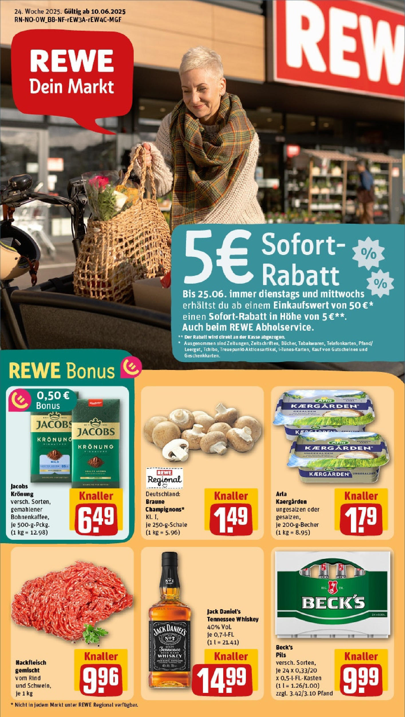 REWE Prospekt ab 08.06.2025 nächste Woche - Prospekt Minden Vorschau von dem Prospekt des Geschäftes Rewe, gültig ab dem 08.06.2025