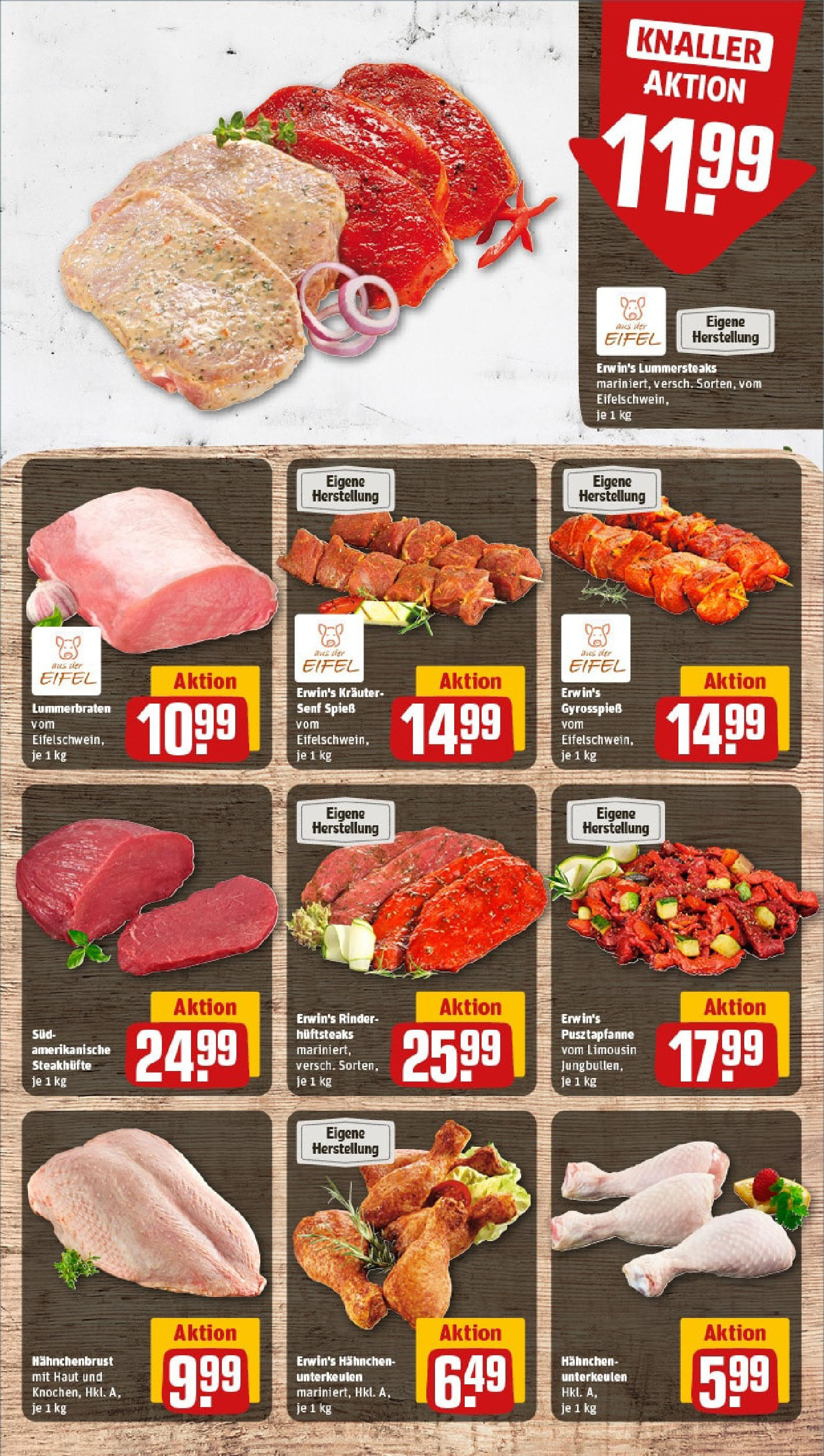 REWE Prospekt ab 08.06.2025 zum Blättern » Angebote | Seite: 8 | Produkte: Hahnchen, Steak, Hahnchenbrust