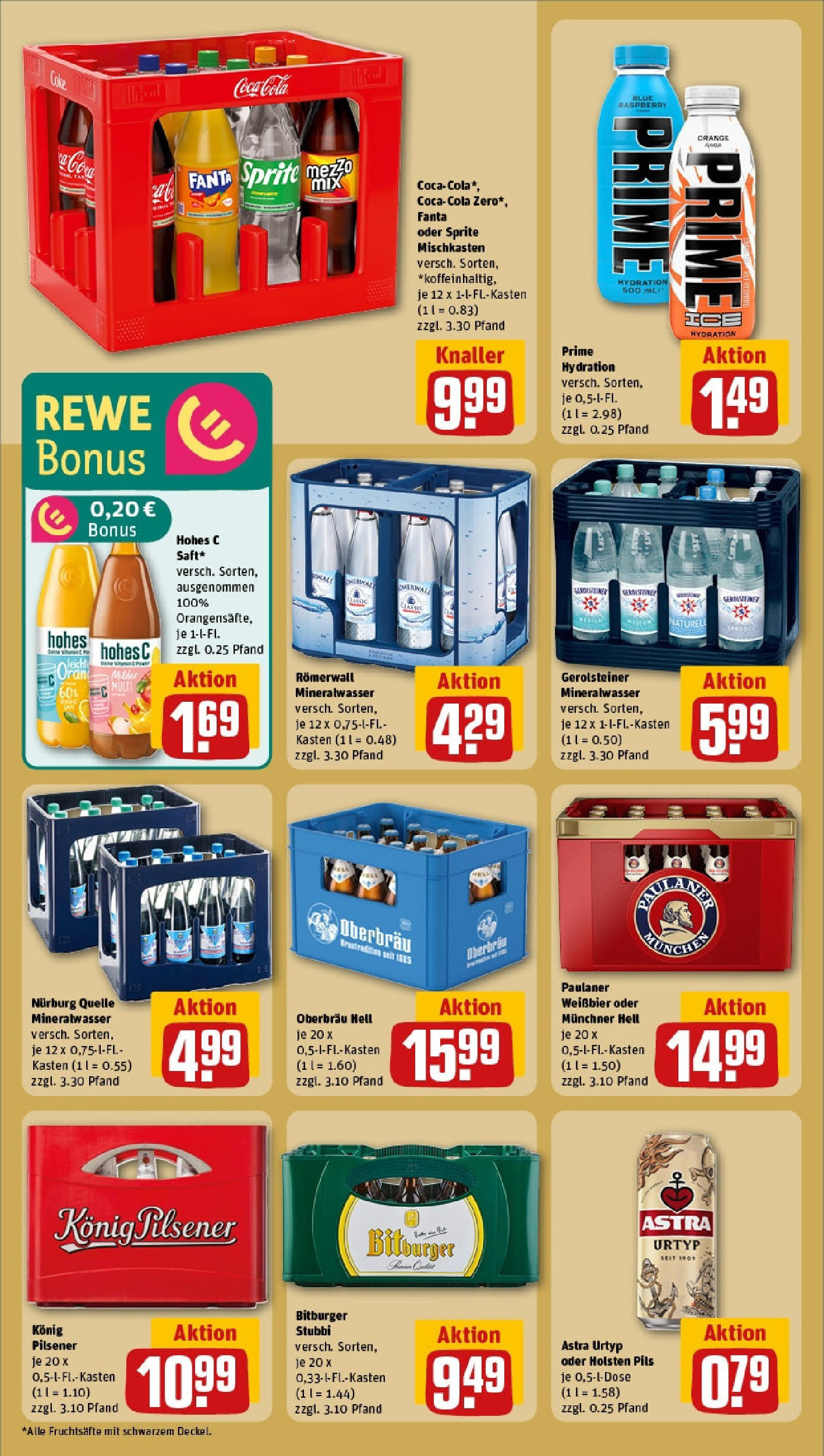 REWE Prospekt ab 08.06.2025 zum Blättern » Angebote | Seite: 14 | Produkte: Sprite, Astra, Hohes c, Paulaner