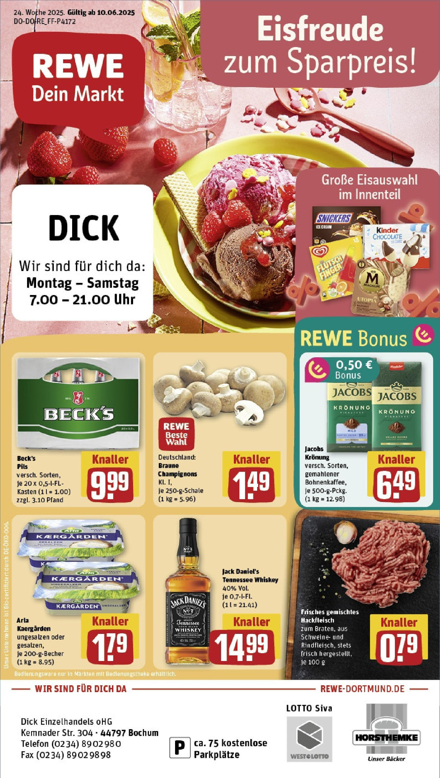 REWE Prospekt ab 08.06.2025 nächste Woche - Prospekt Bochum Vorschau von dem Prospekt des Geschäftes Rewe, gültig ab dem 08.06.2025