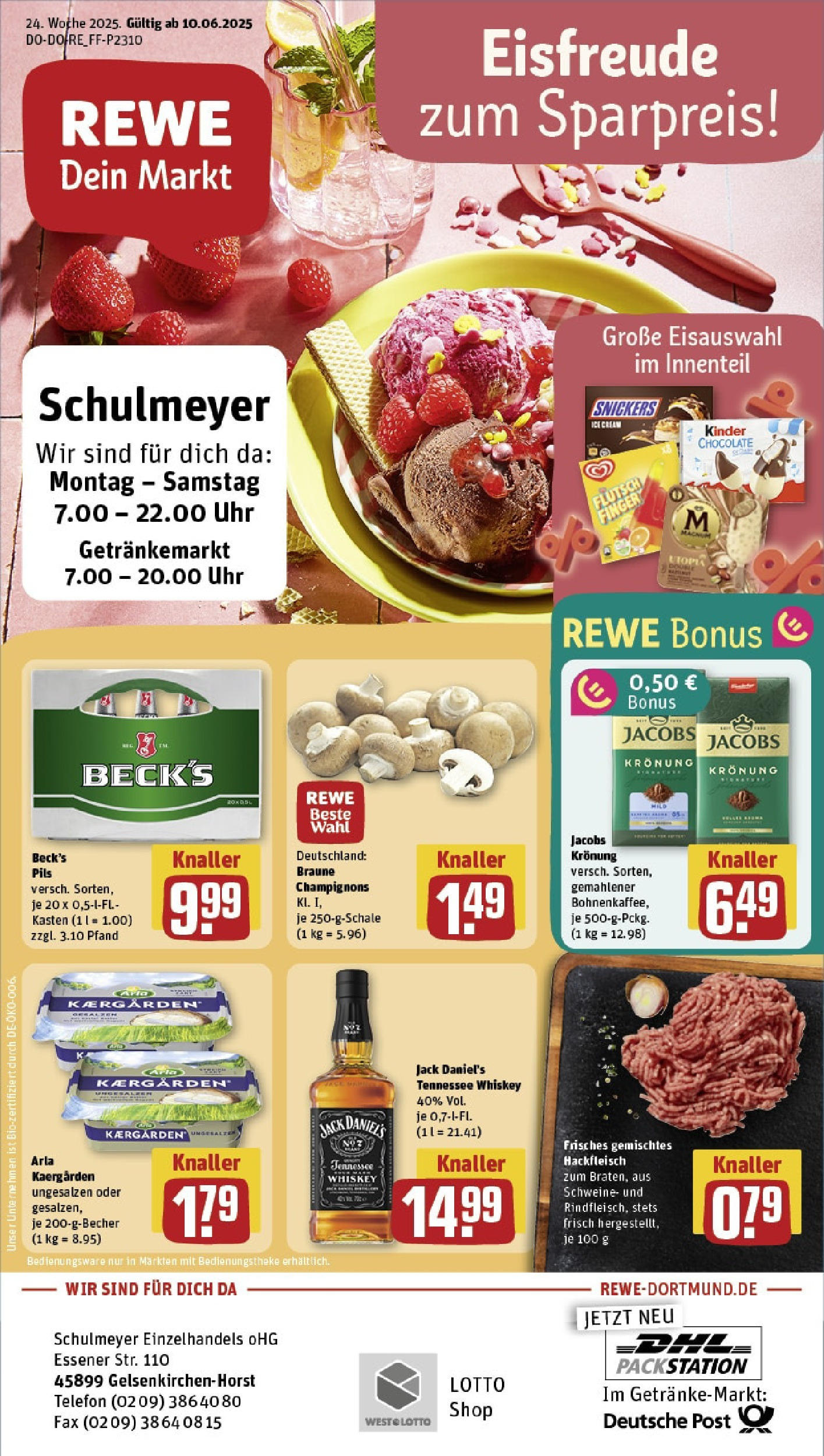 REWE Prospekt ab 08.06.2025 nächste Woche - Prospekt Gelsenkirchen Vorschau von dem Prospekt des Geschäftes Rewe, gültig ab dem 08.06.2025