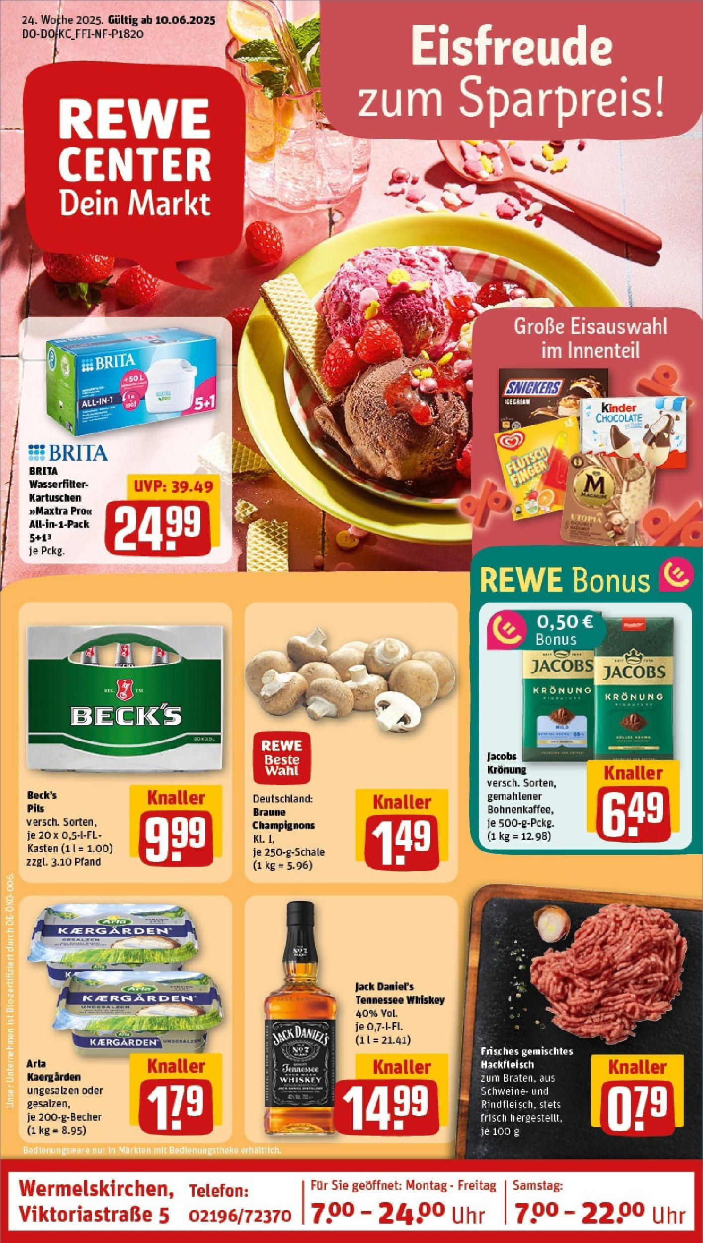 REWE Prospekt ab 08.06.2025 nächste Woche - Prospekt Wermelskirchen Vorschau von dem Prospekt des Geschäftes Rewe, gültig ab dem 08.06.2025