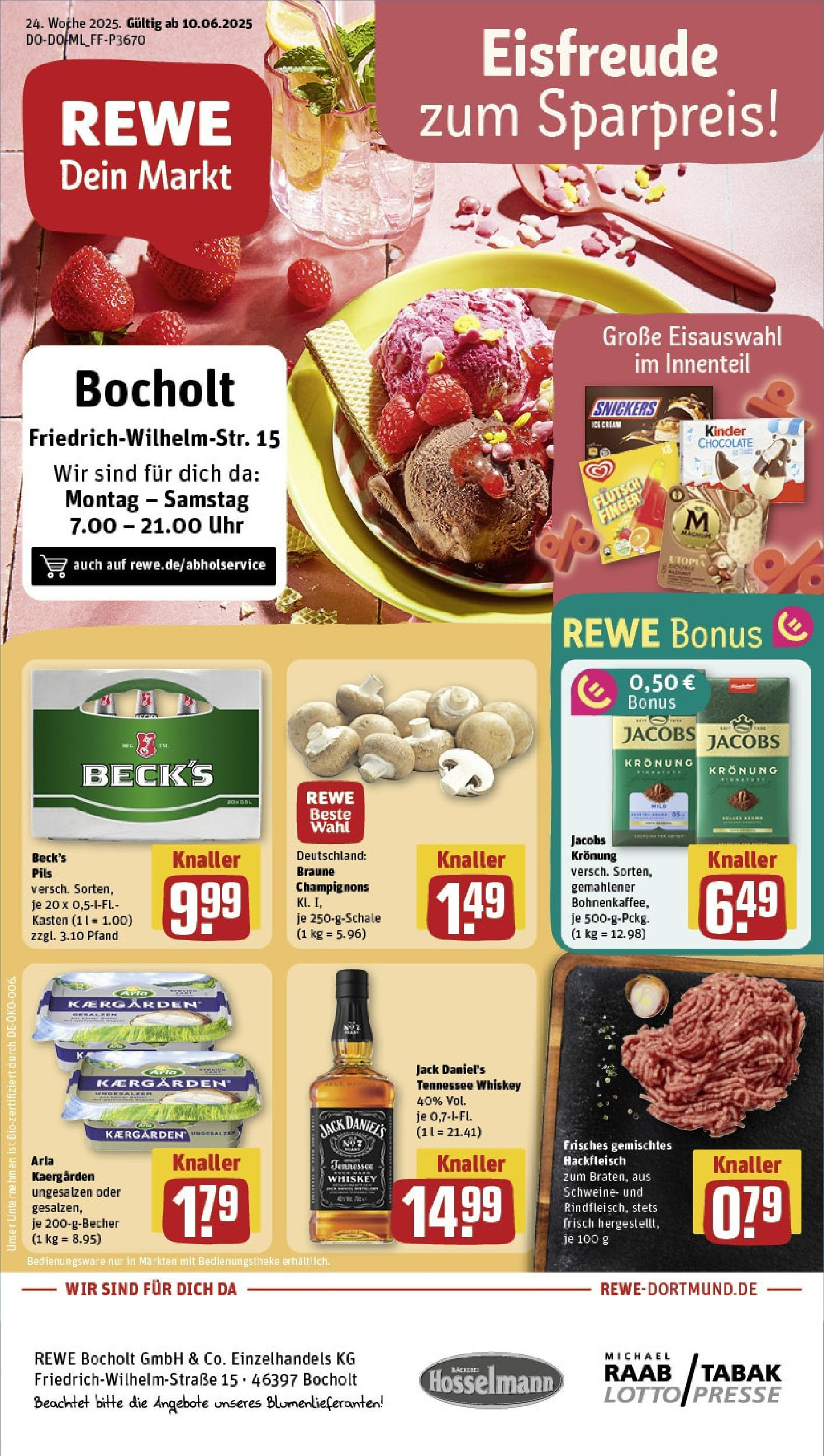 REWE Prospekt ab 08.06.2025 nächste Woche - Prospekt Bocholt Vorschau von dem Prospekt des Geschäftes Rewe, gültig ab dem 08.06.2025