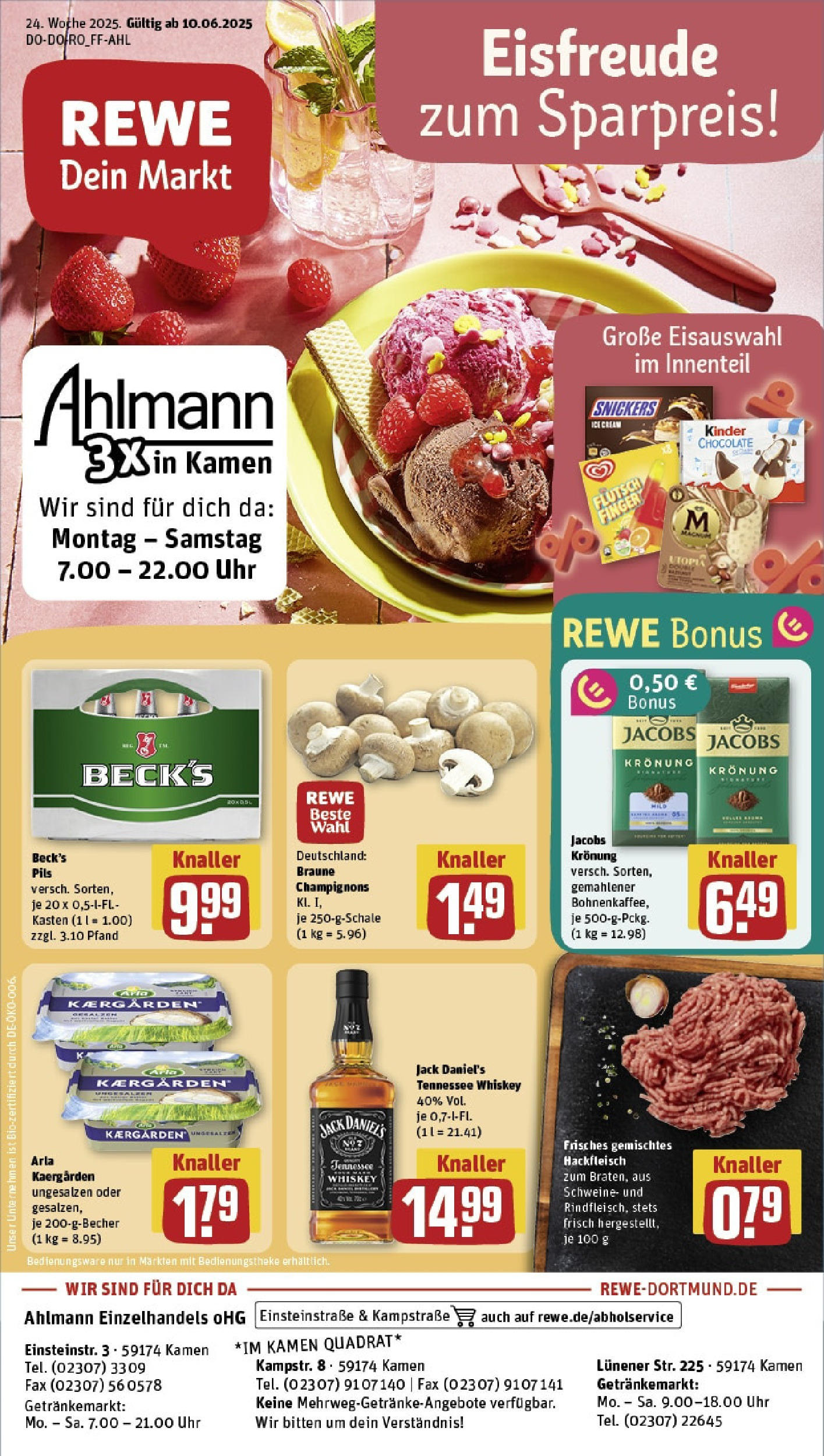 REWE Prospekt ab 08.06.2025 nächste Woche - Prospekt Kamen Vorschau von dem Prospekt des Geschäftes Rewe, gültig ab dem 08.06.2025