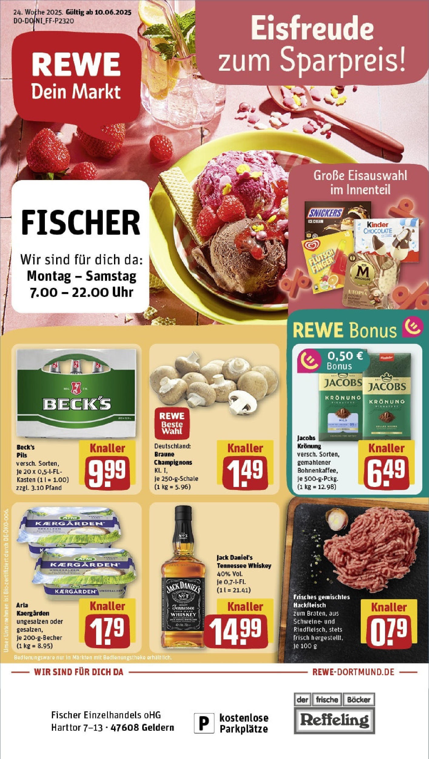 REWE Prospekt ab 08.06.2025 nächste Woche - Prospekt Geldern Vorschau von dem Prospekt des Geschäftes Rewe, gültig ab dem 08.06.2025