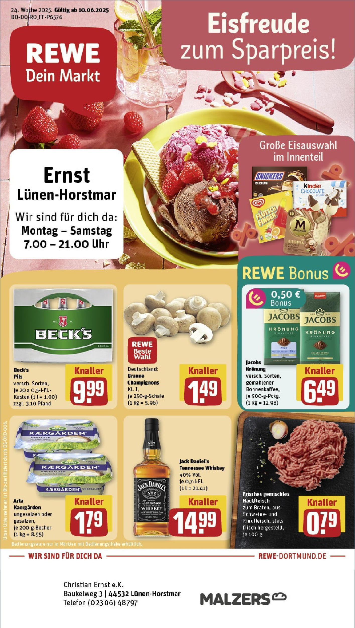 REWE Prospekt ab 08.06.2025 nächste Woche - Prospekt Lünen Vorschau von dem Prospekt des Geschäftes Rewe, gültig ab dem 08.06.2025