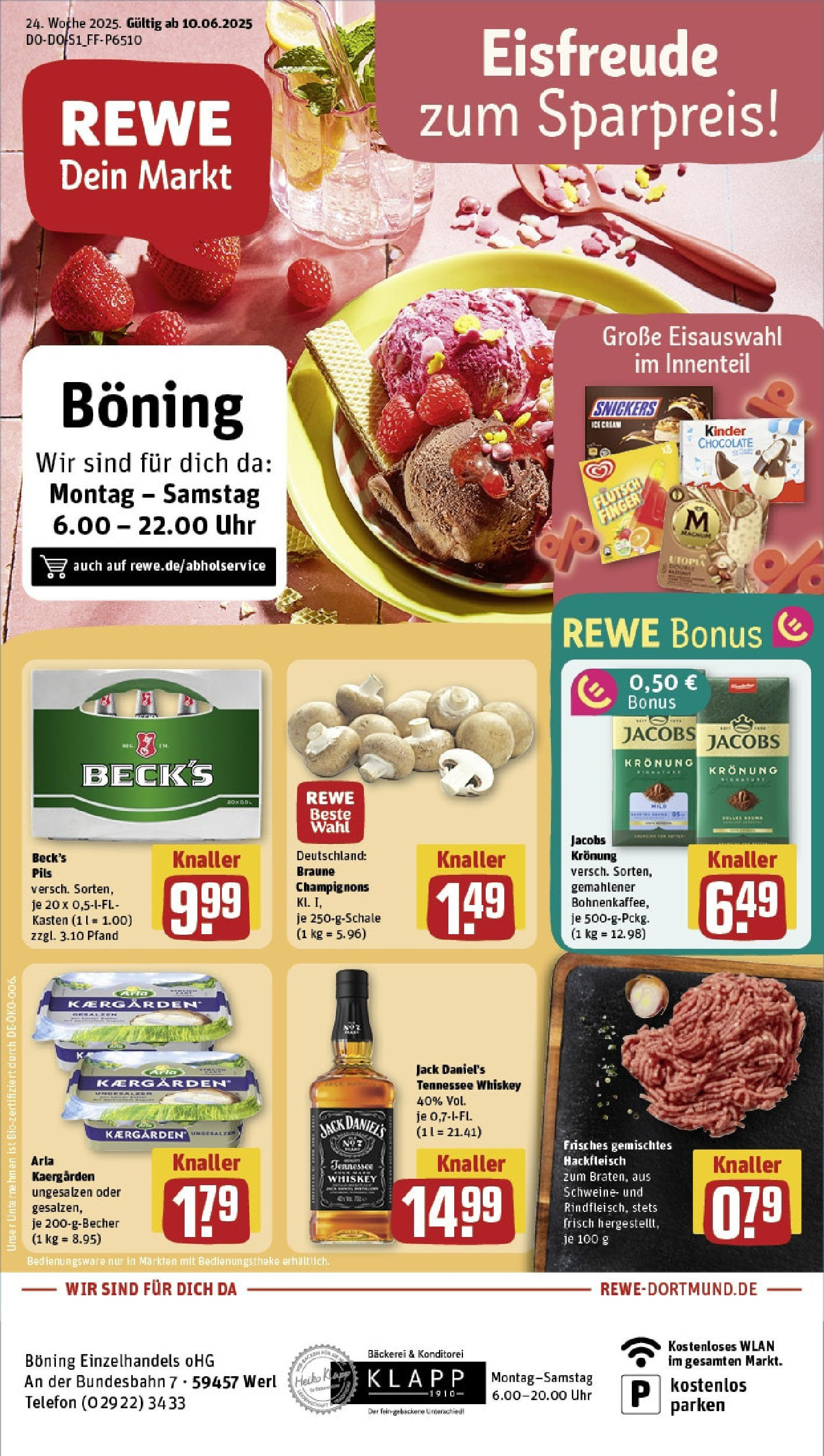 REWE Prospekt ab 08.06.2025 nächste Woche - Prospekt Werl Vorschau von dem Prospekt des Geschäftes Rewe, gültig ab dem 08.06.2025