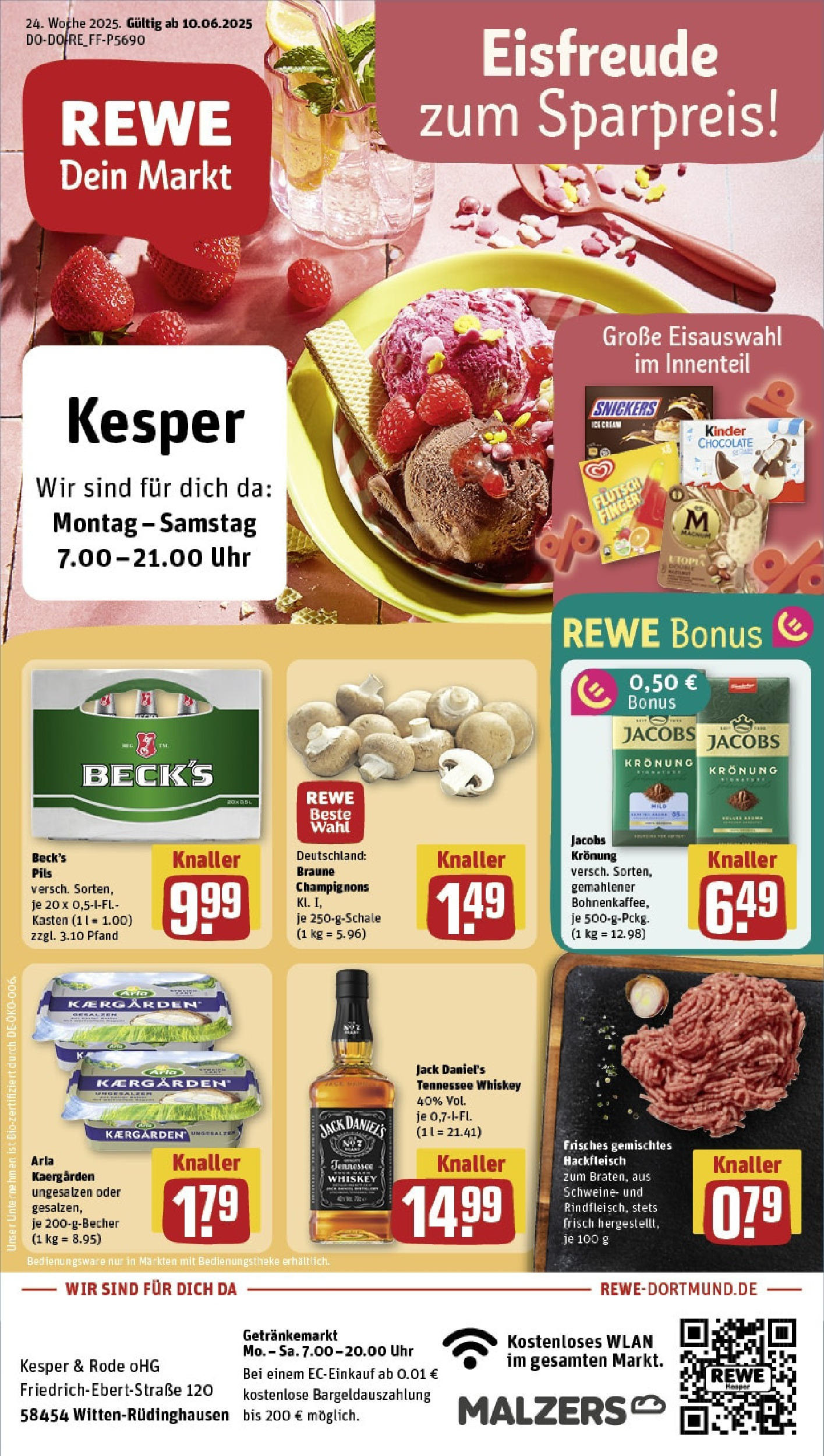 REWE Prospekt ab 08.06.2025 nächste Woche - Prospekt Witten Vorschau von dem Prospekt des Geschäftes Rewe, gültig ab dem 08.06.2025