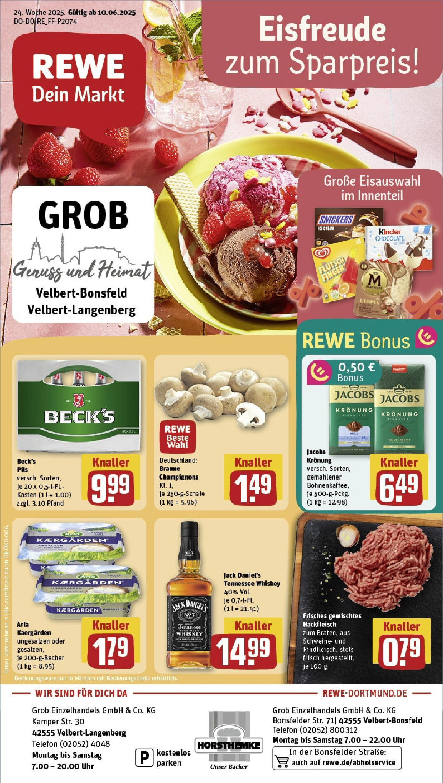 REWE Prospekt ab 08.06.2025 nächste Woche - Prospekt Velbert Vorschau von dem Prospekt des Geschäftes Rewe, gültig ab dem 08.06.2025