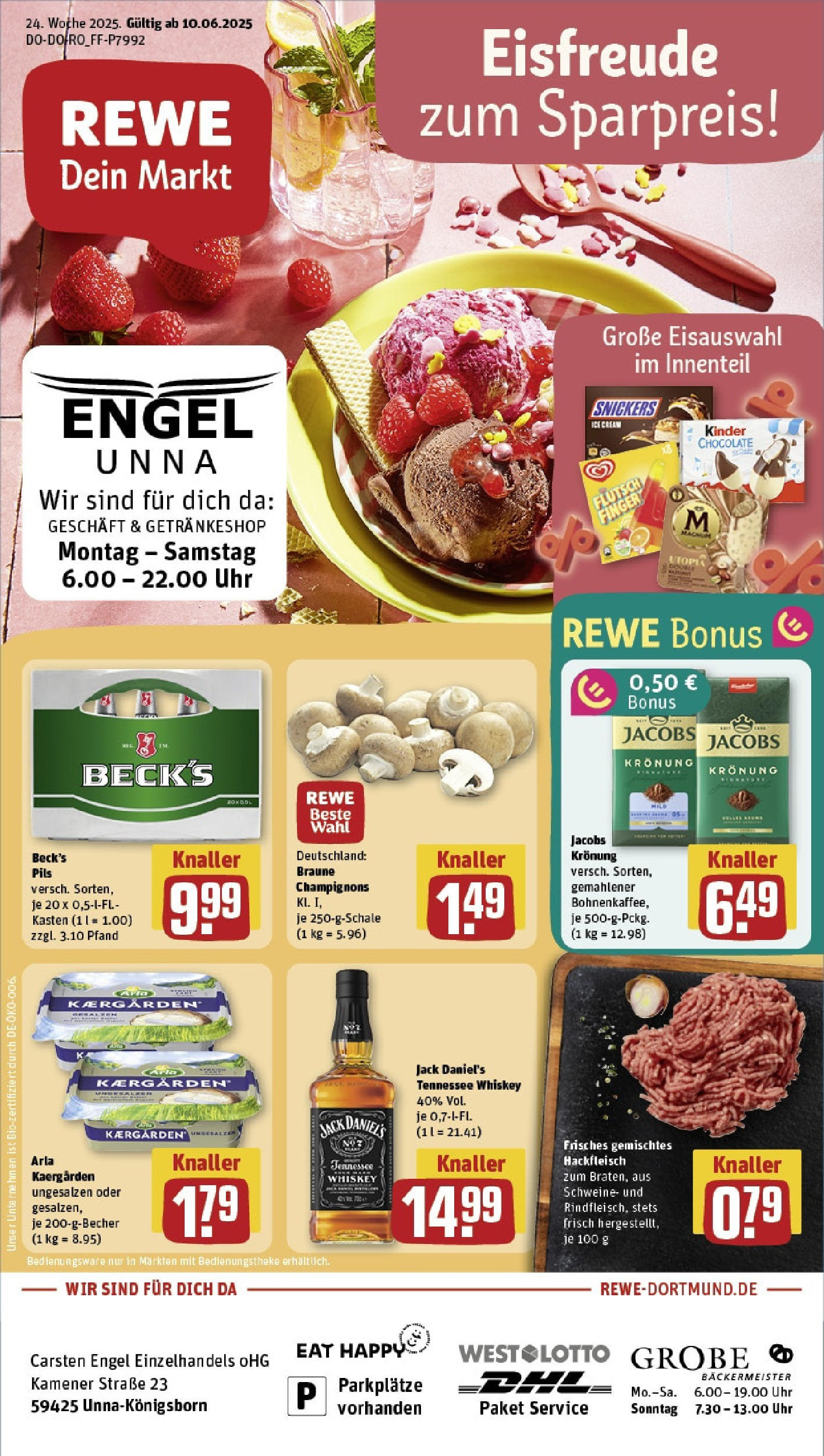REWE Prospekt ab 08.06.2025 nächste Woche - Prospekt Unna Vorschau von dem Prospekt des Geschäftes Rewe, gültig ab dem 08.06.2025