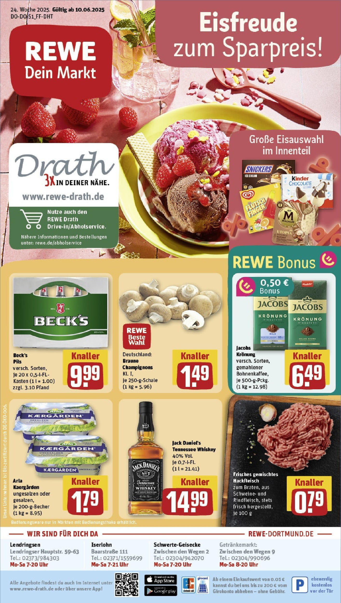 REWE Prospekt ab 08.06.2025 nächste Woche - Prospekt Menden Vorschau von dem Prospekt des Geschäftes Rewe, gültig ab dem 08.06.2025