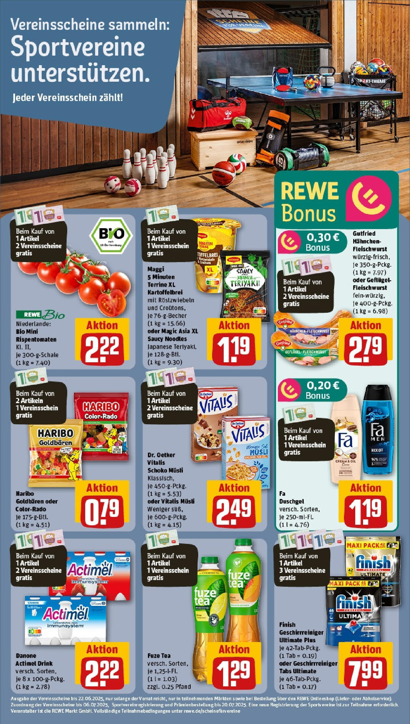 REWE Prospekt ab 08.06.2025 zum Blättern » Angebote | Seite: 17 | Produkte: Haribo, Fa duschgel, Duschgel, Maggi 5 minuten terrine