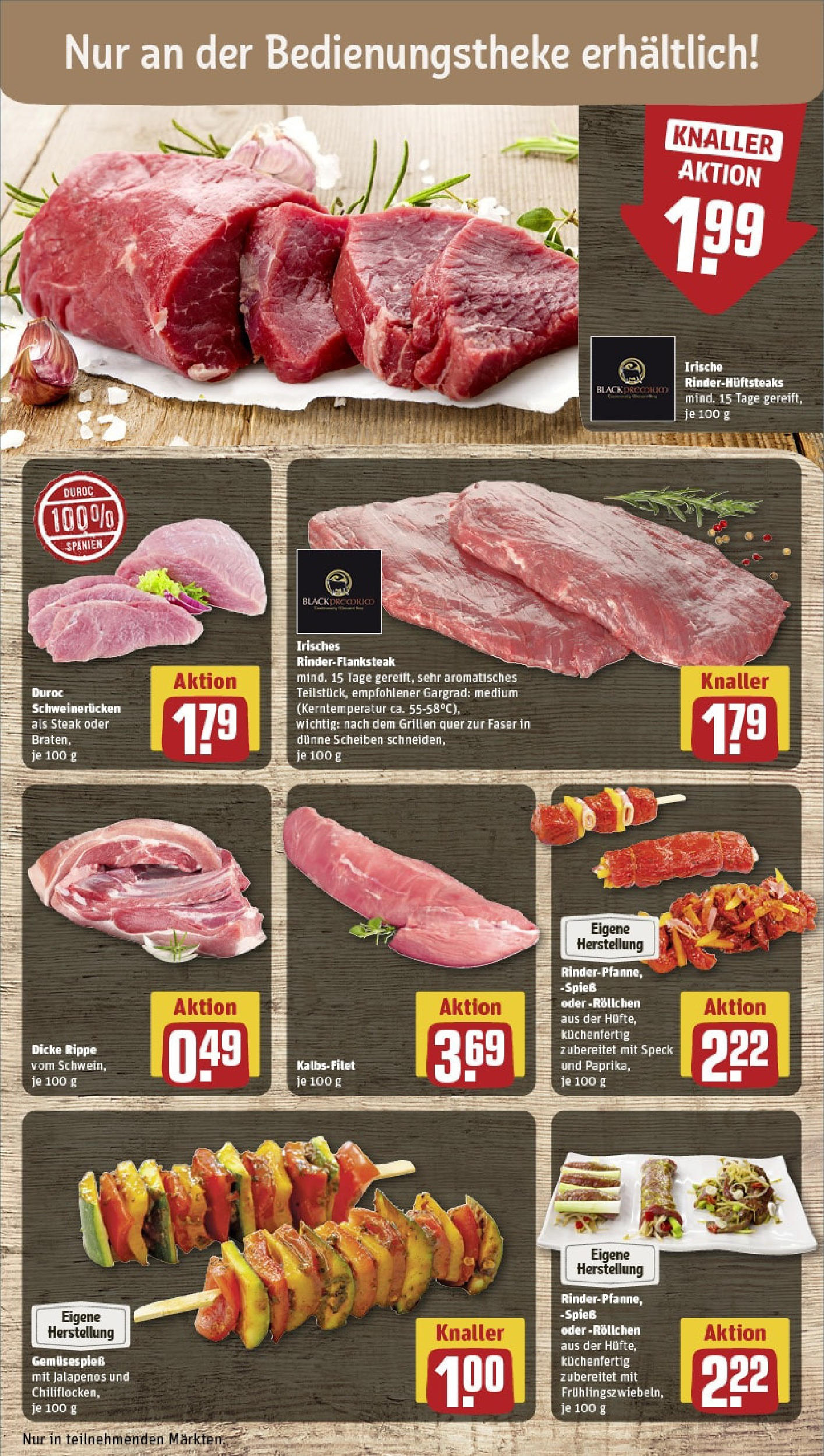 Rewe prospekt Berlin / Prenzlauer Berg	 (ab 08.06.2025) zum Blättern » Angebote | Seite: 10 | Produkte: Schweinerucken, Steak