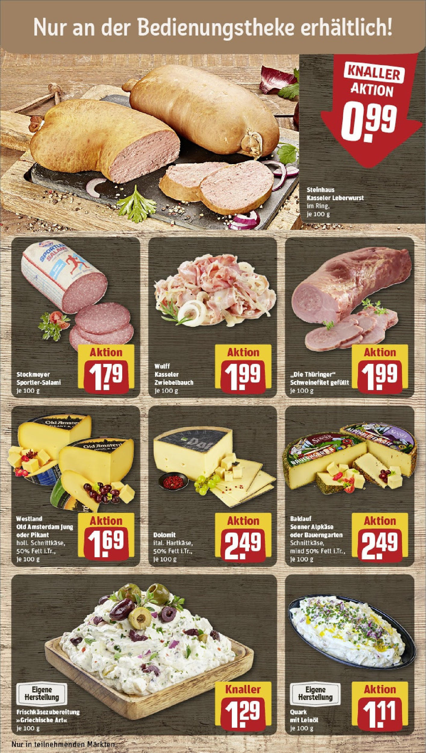 Rewe prospekt Berlin / Prenzlauer Berg	 (ab 08.06.2025) zum Blättern » Angebote | Seite: 11 | Produkte: Quark, Leinöl, Schweinefilet, Salami