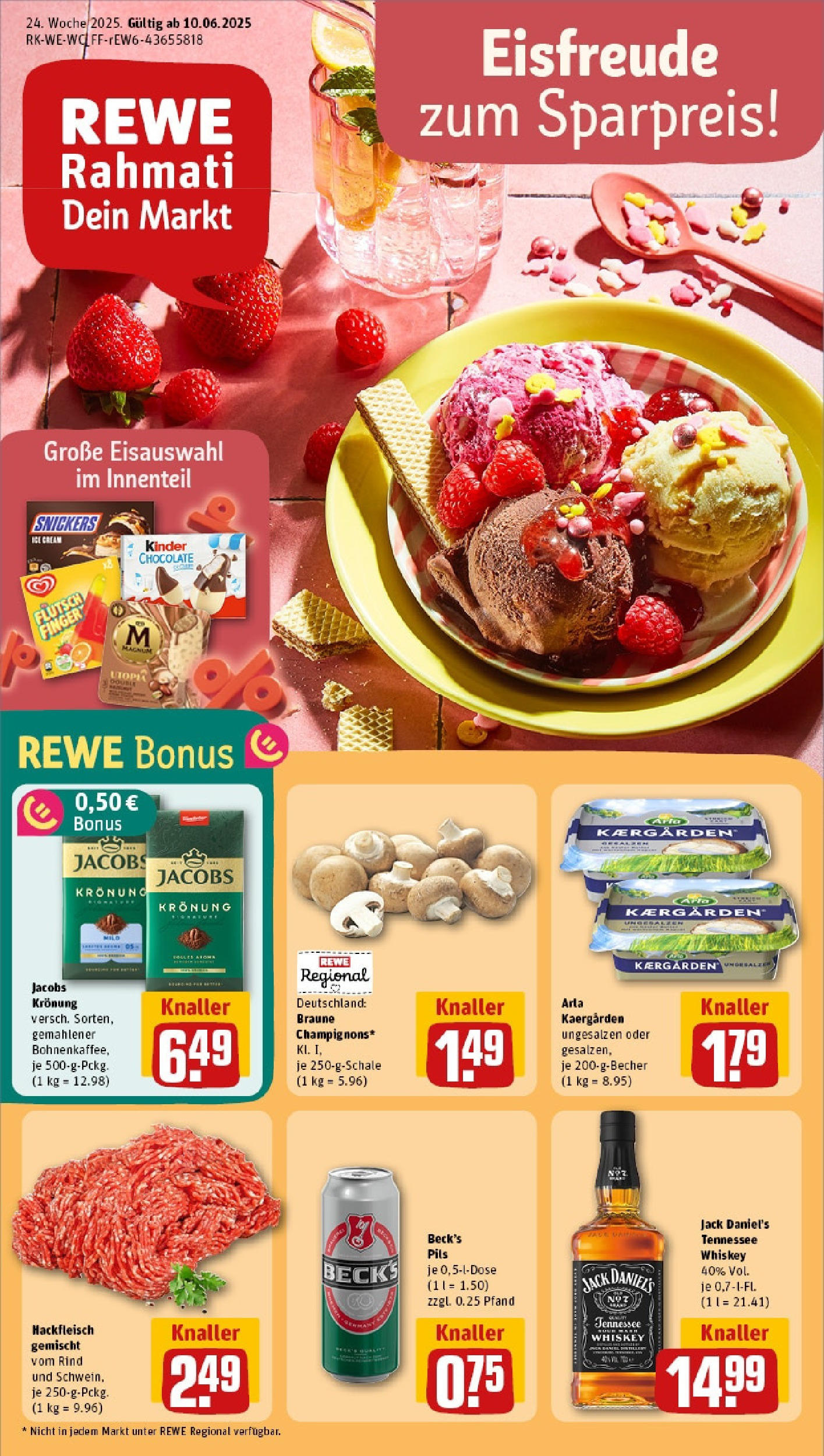 REWE Prospekt ab 08.06.2025 nächste Woche - Prospekt Köln / Lindenthal Vorschau von dem Prospekt des Geschäftes Rewe, gültig ab dem 08.06.2025