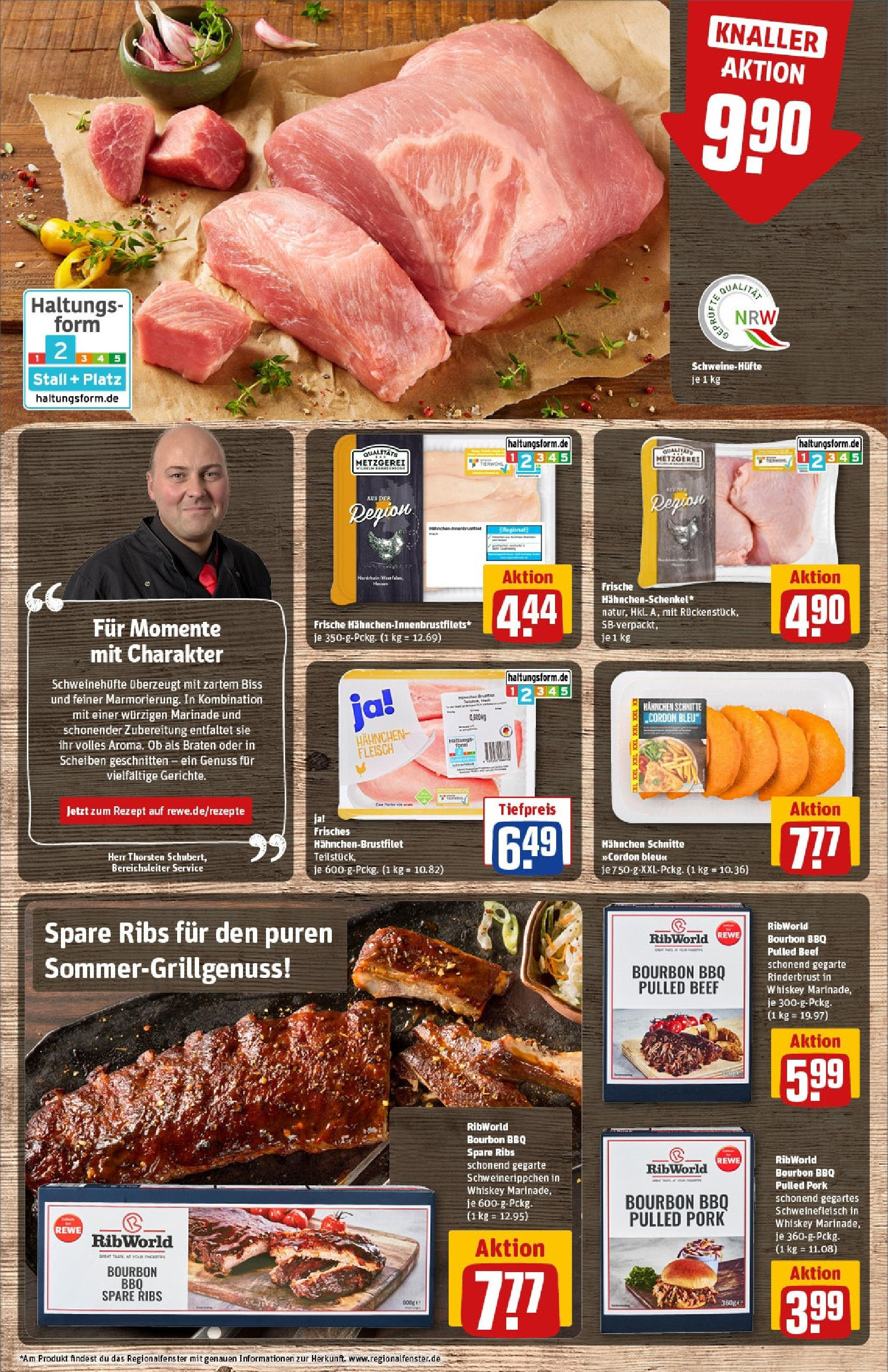 REWE Prospekt ab 08.06.2025 zum Blättern » Angebote | Seite: 8 | Produkte: Spare ribs, Schweinefleisch, Fleisch, Whiskey