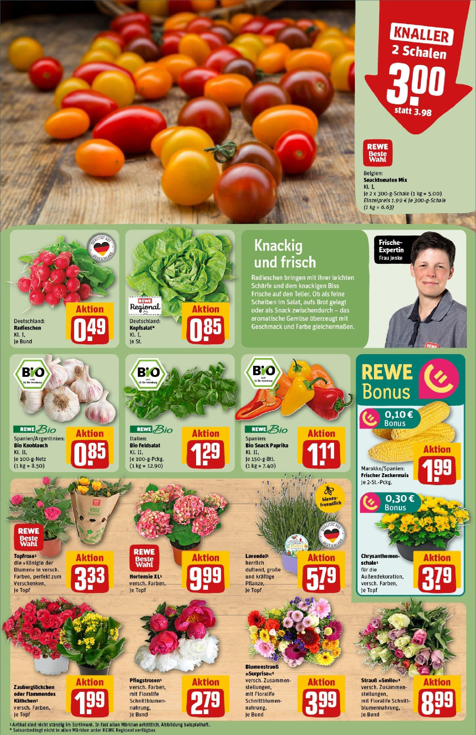 REWE Prospekt ab 08.06.2025 zum Blättern » Angebote | Seite: 7 | Produkte: Gemüse, Paprika, Knoblauch, Brot