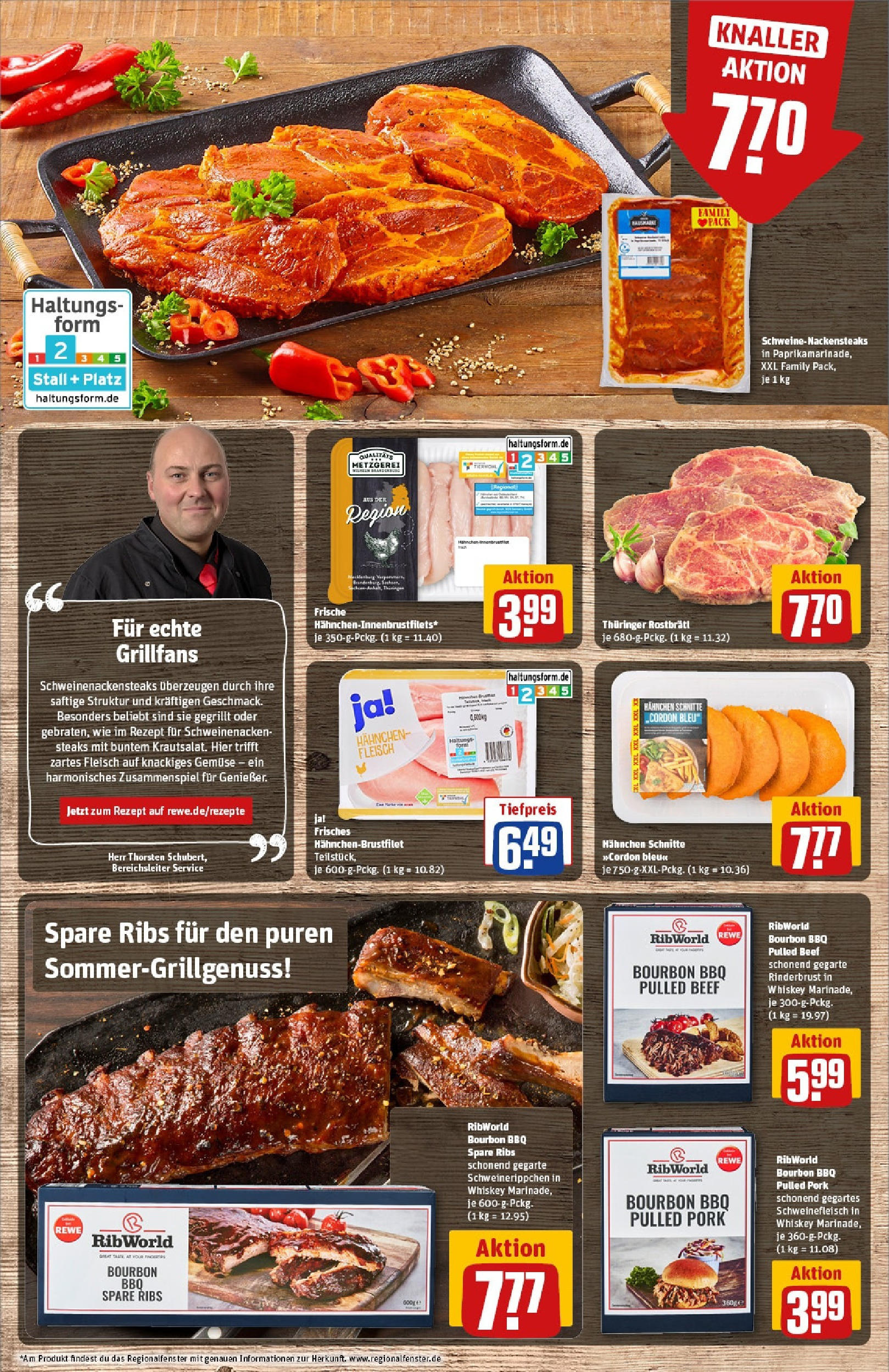 Rewe prospekt Chemnitz	 (ab 08.06.2025) zum Blättern » Angebote | Seite: 8 | Produkte: Hahnchen, Gemüse, Schweinefleisch, Fleisch