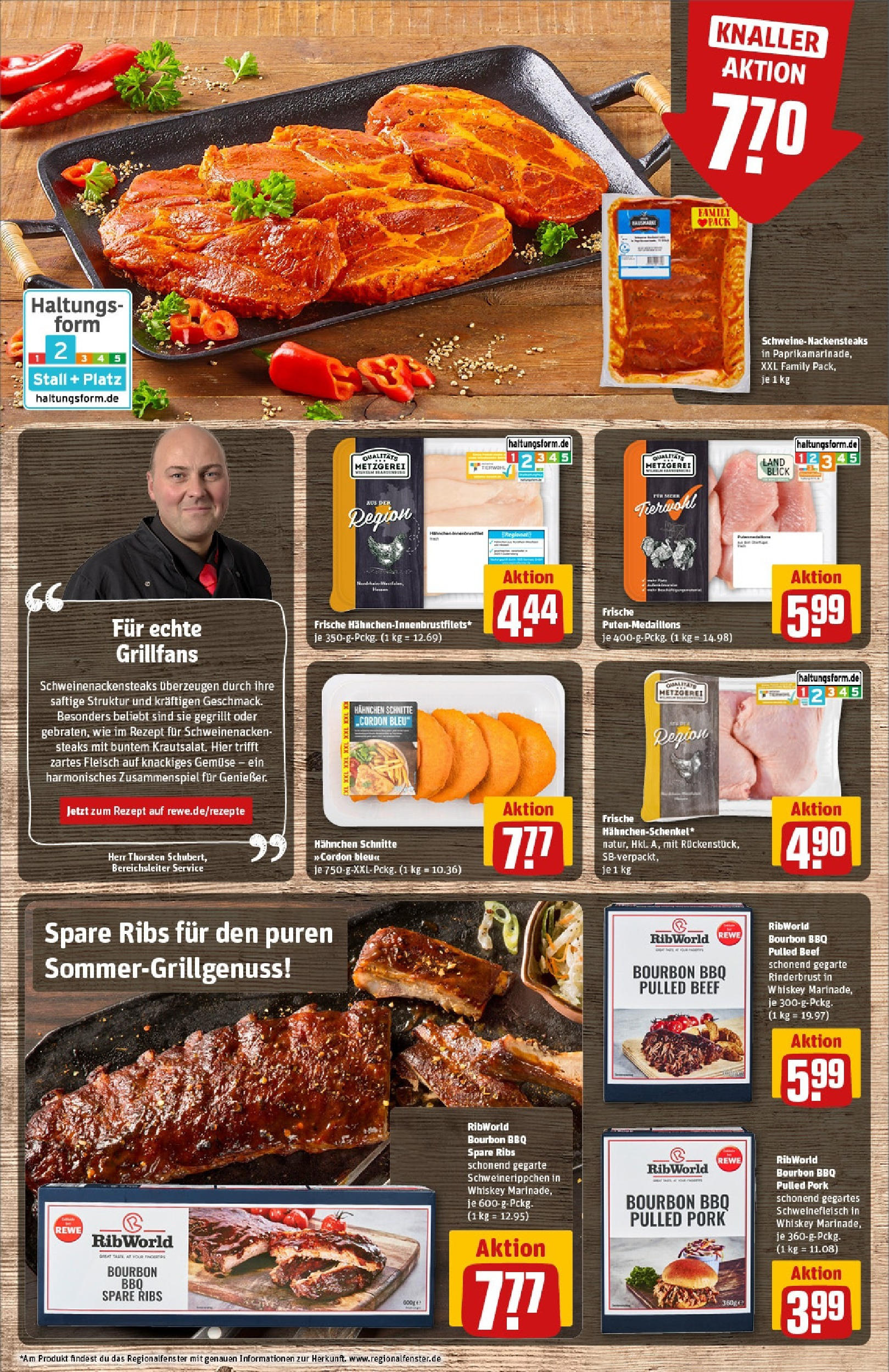 REWE Prospekt ab 08.06.2025 zum Blättern » Angebote | Seite: 8 | Produkte: Schweinenacken, Gemüse, Schweinefleisch, Whiskey