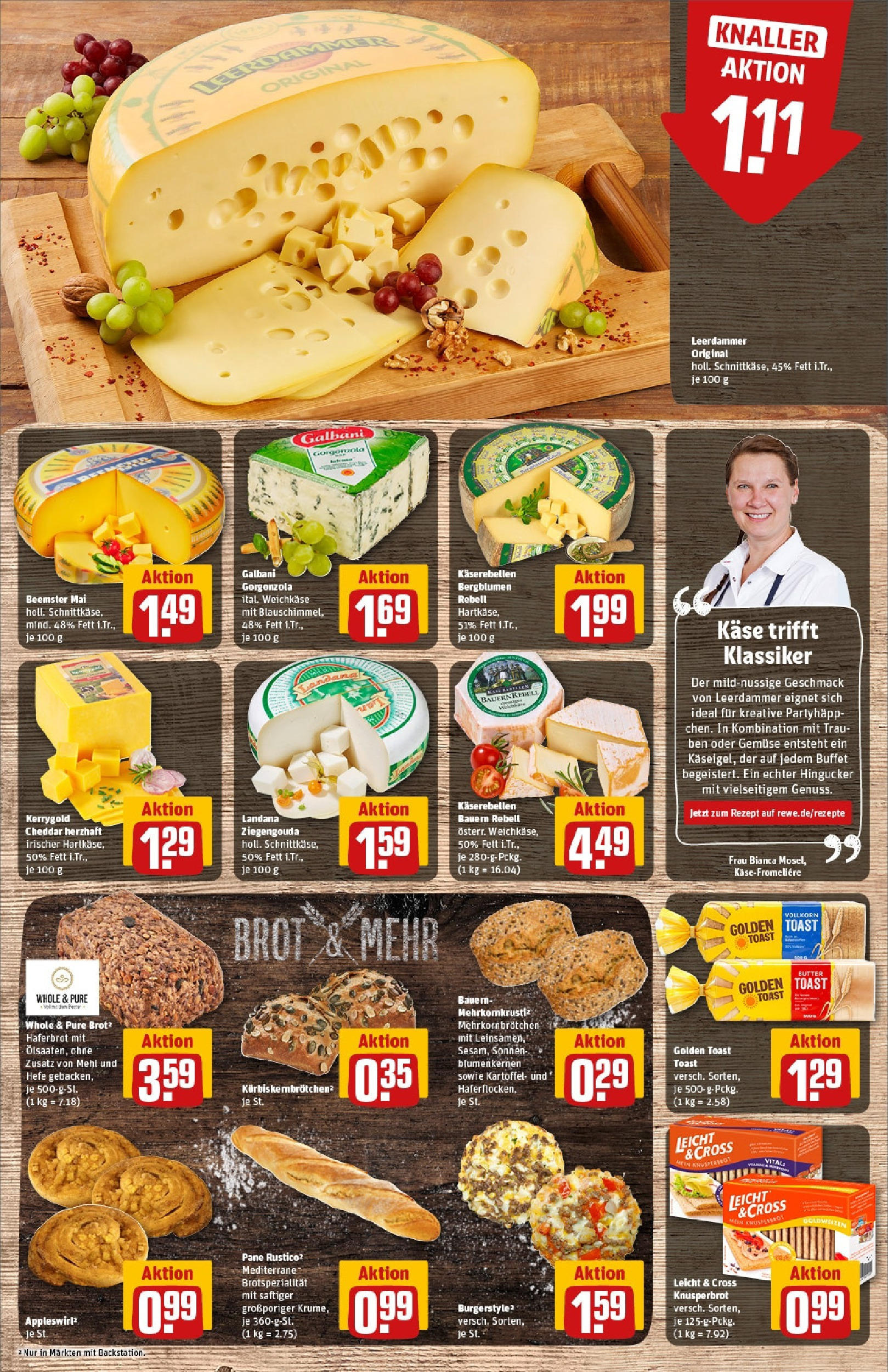 REWE Prospekt ab 08.06.2025 zum Blättern » Angebote | Seite: 11 | Produkte: Butter, Käse, Toast, Pane